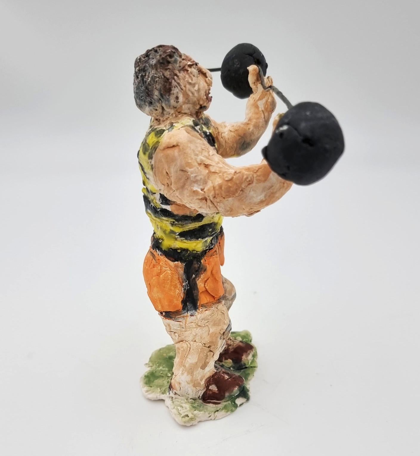 Strong Man (Playful, Fun, Cirque du Soleil, The Ringling Bros., Barnum & Bailey) - Sculpture by Ann Rothman
