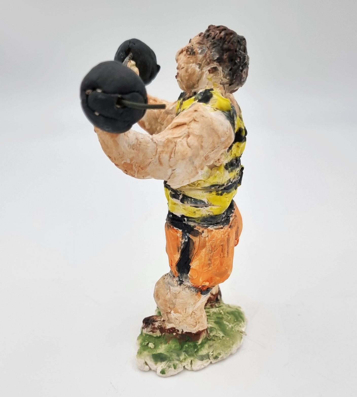 Ann Rothman
Strong Man (Circus, Whimsical, Viola Frey, Delicate, Playful, Fun, Cirque du Soleil, The Ringling Bros., Barnum & Bailey)
2021
Porcelain, Low Fire Glazes, Crayons, Watercolors
Fired Cone 06, 04
10 x 3.5 x 5 inches
COA provided
Ref.: