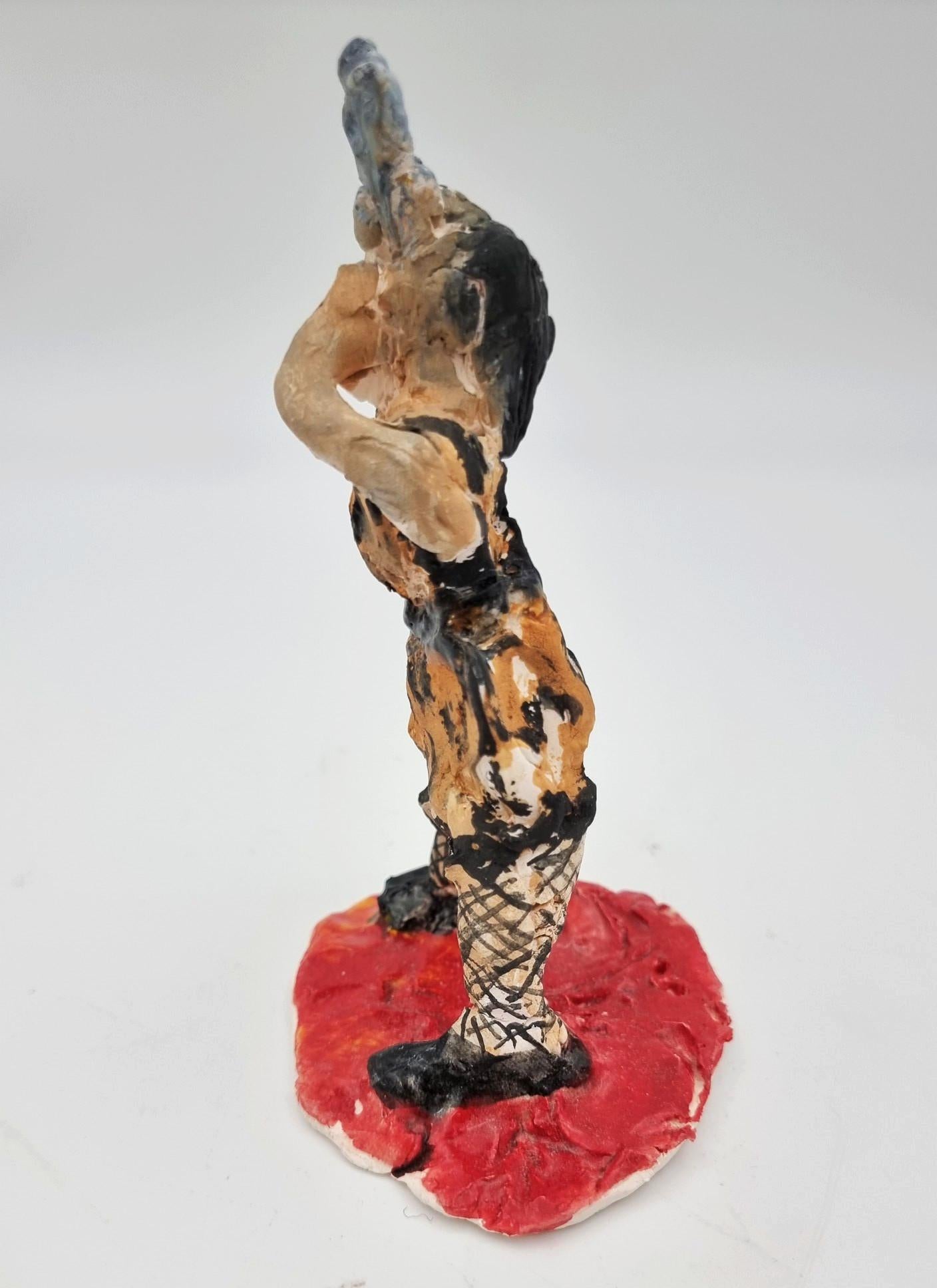 Sword Swallower (Circus, Whimsical, Viola Frey, Delicate, Playful, Fun, Ringling - Sculpture by Ann Rothman
