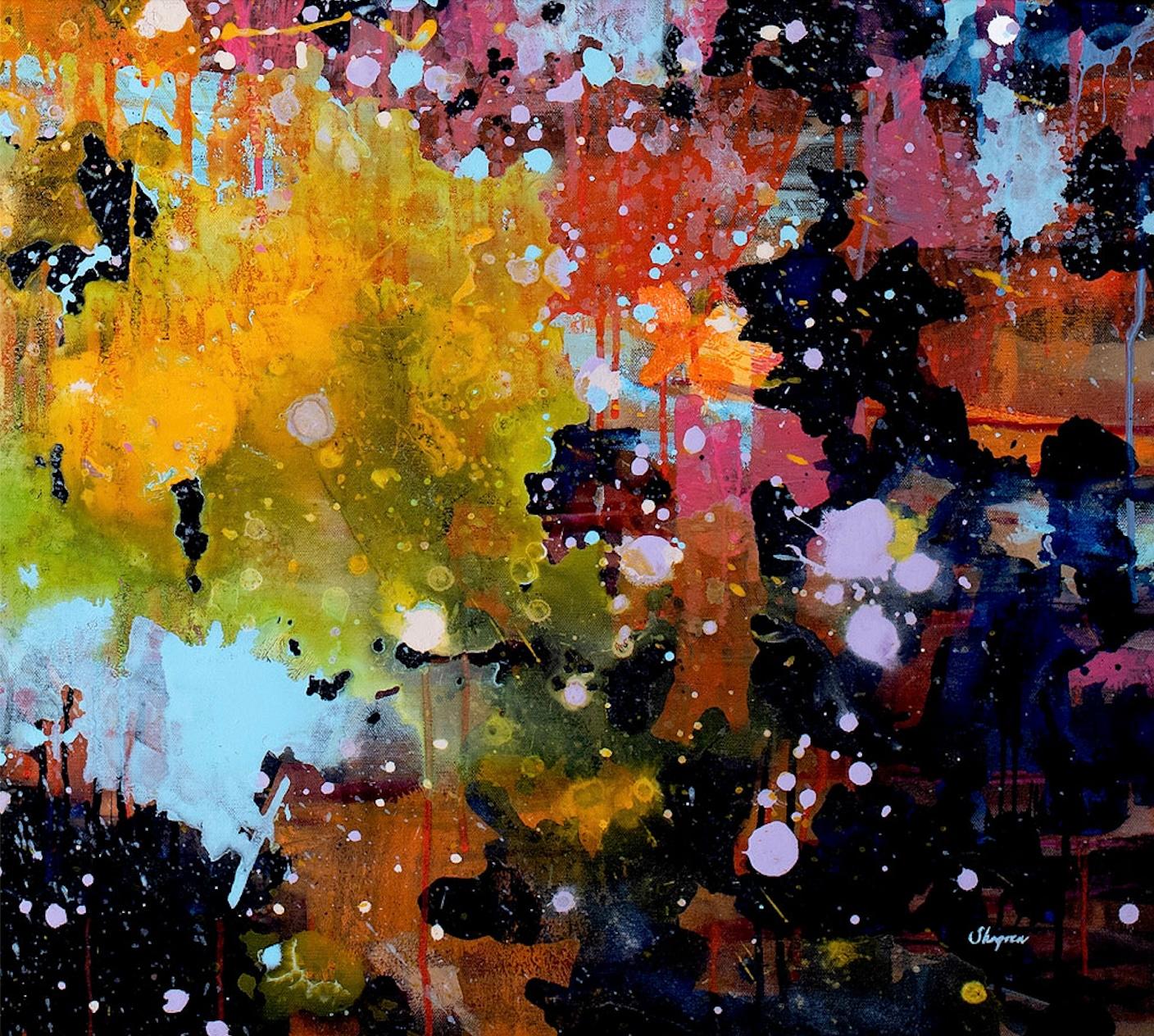 L'expressionniste abstraite Ann Shogren dépeint des paysages vivants et peint des tapisseries. en vente 6