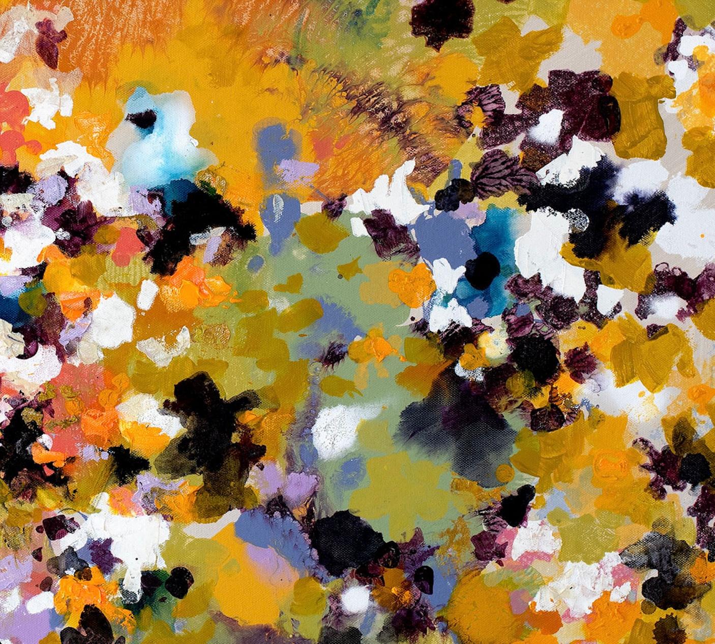 Lush Dreams 6 - Brown Abstract Painting by Ann Shogren