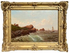 Bestiame in riva al mare, 1867 circa di Ann Sophia Towne Darrah (americana, 1819-1881)