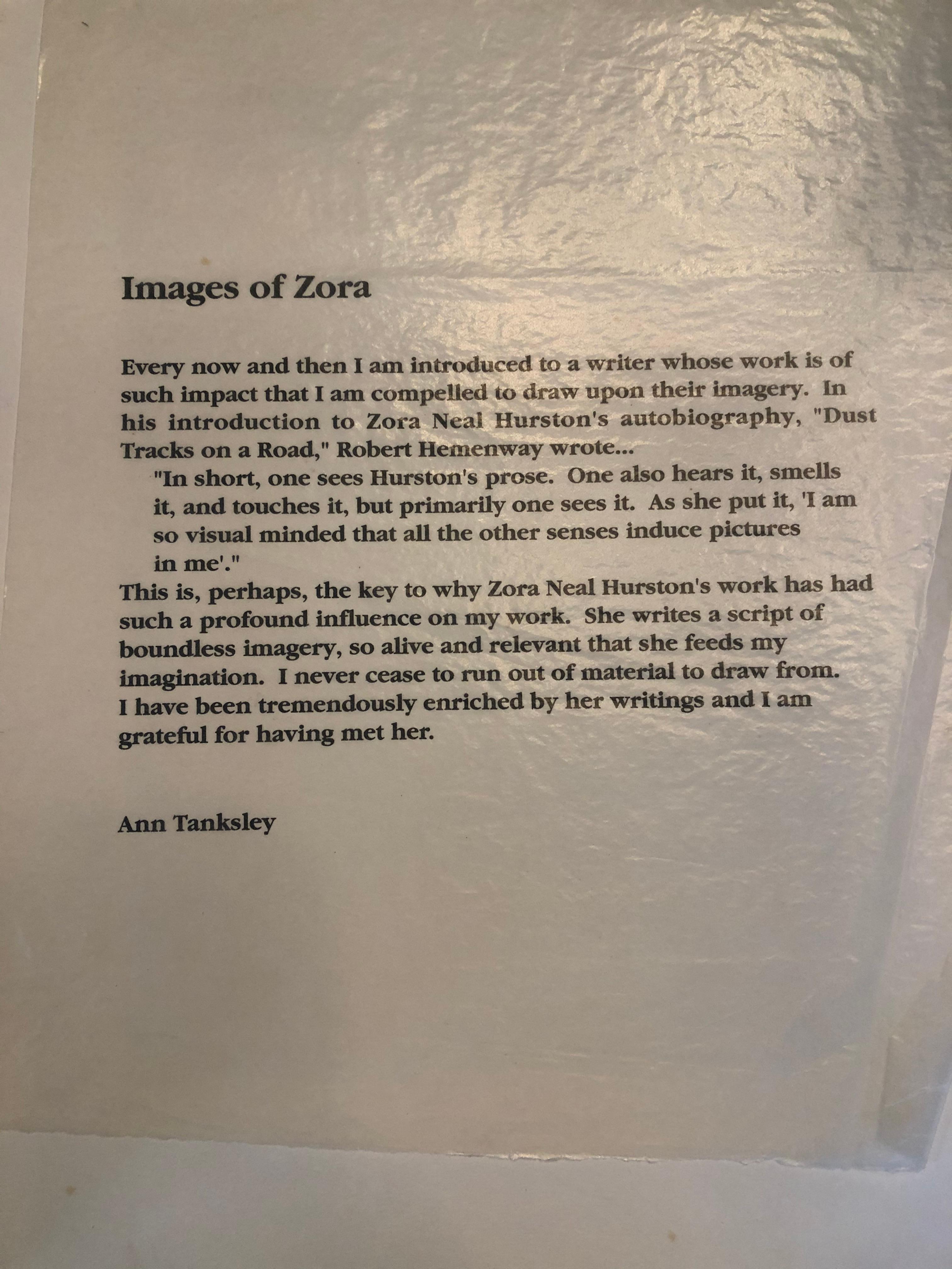 Monotype « Images of Zora » d'Ann Tanksley 5
