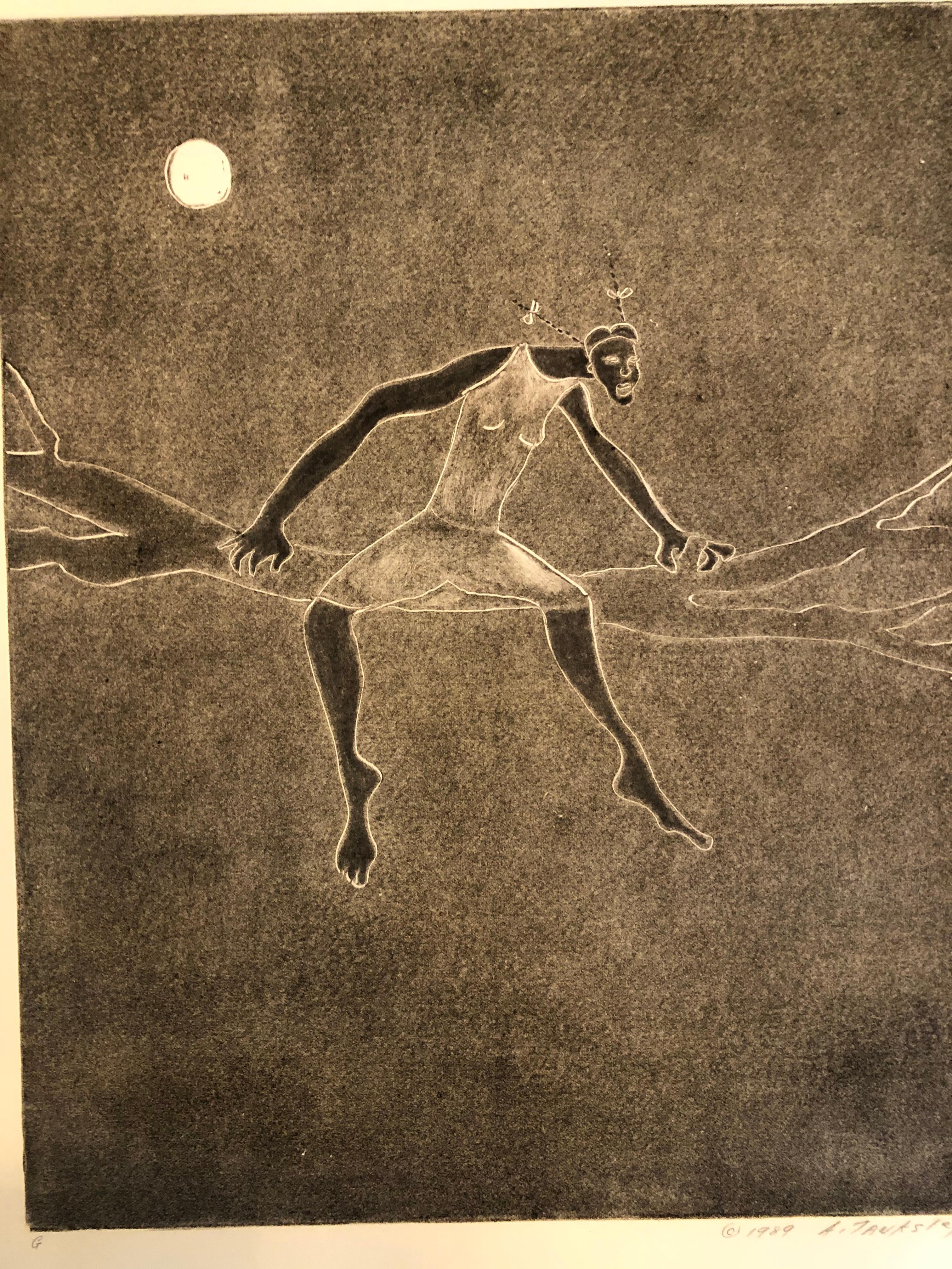 Ann Tanksley est une artiste afro-américaine née en 1934. Elle a étudié à Carnegie Mellon ainsi qu'à l'Arts Students League et à la New School for Social Research. Cette gravure monotype est issue de sa plus importante série de travaux basés sur les