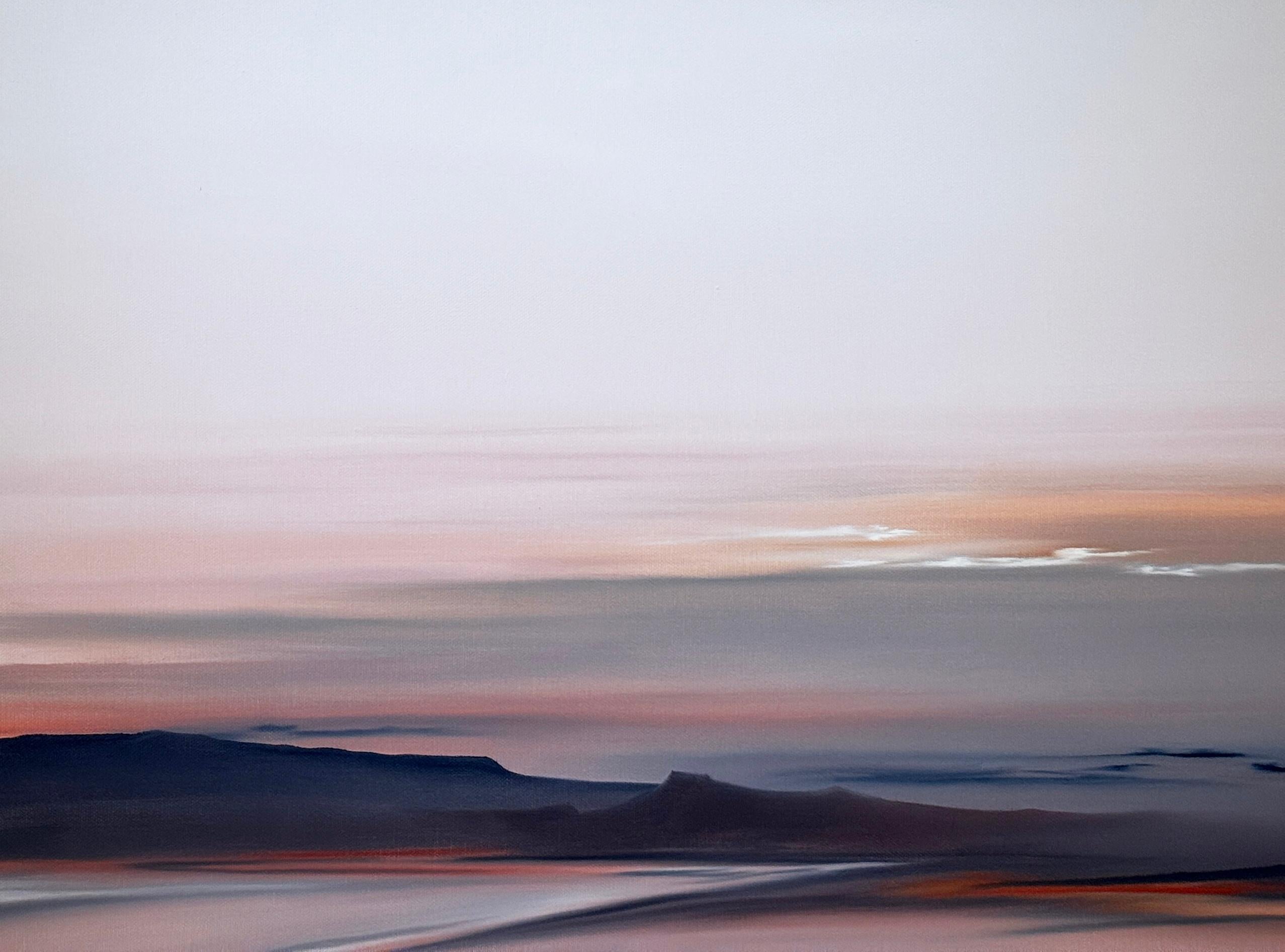 OMBRE - Abstrait, Paysage, Monochromatique - Gris Landscape Painting par Ann Taylor