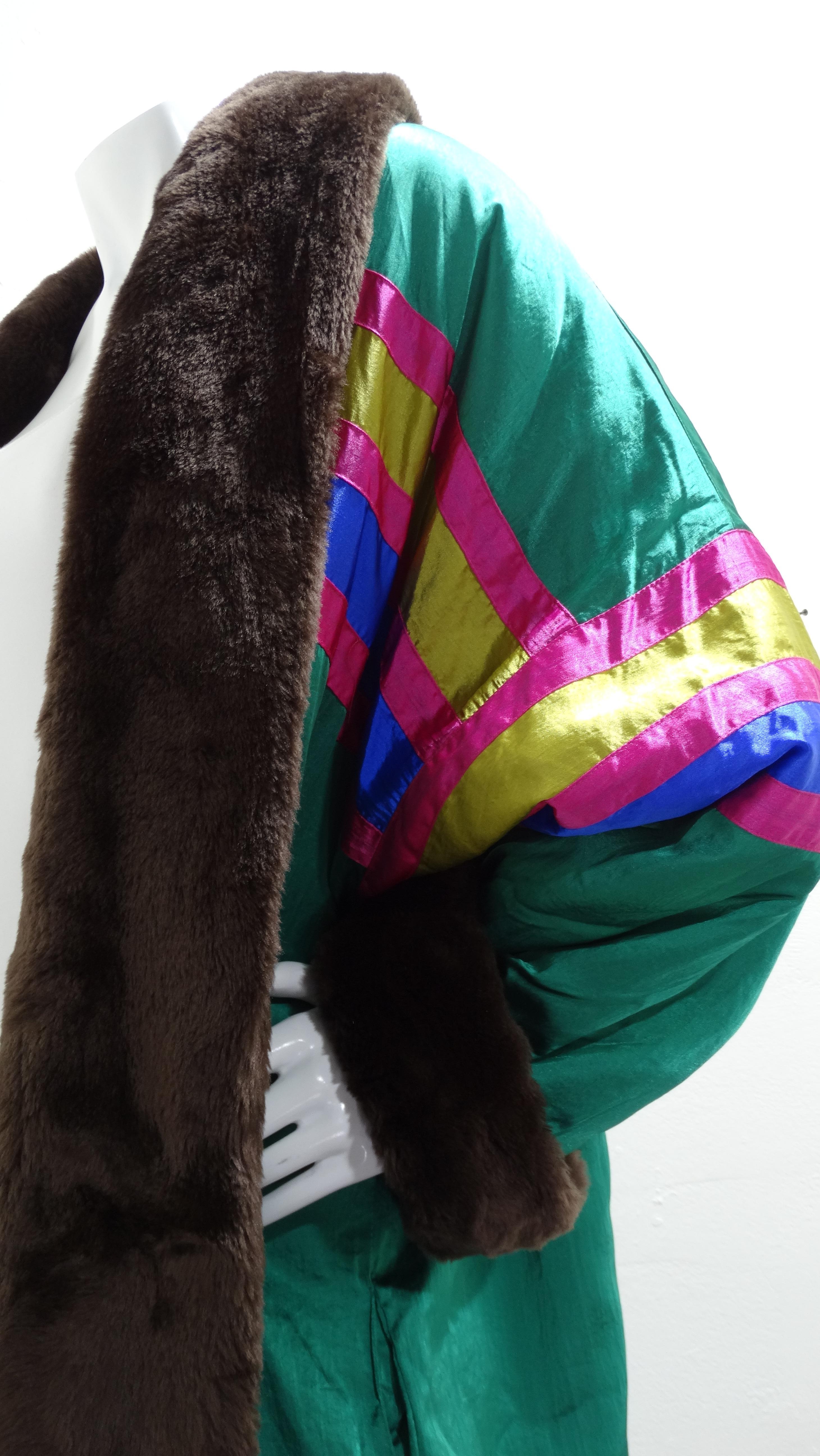 Ann Tjian for Kenar Reversible Color Block Oversized Coat For Sale 2