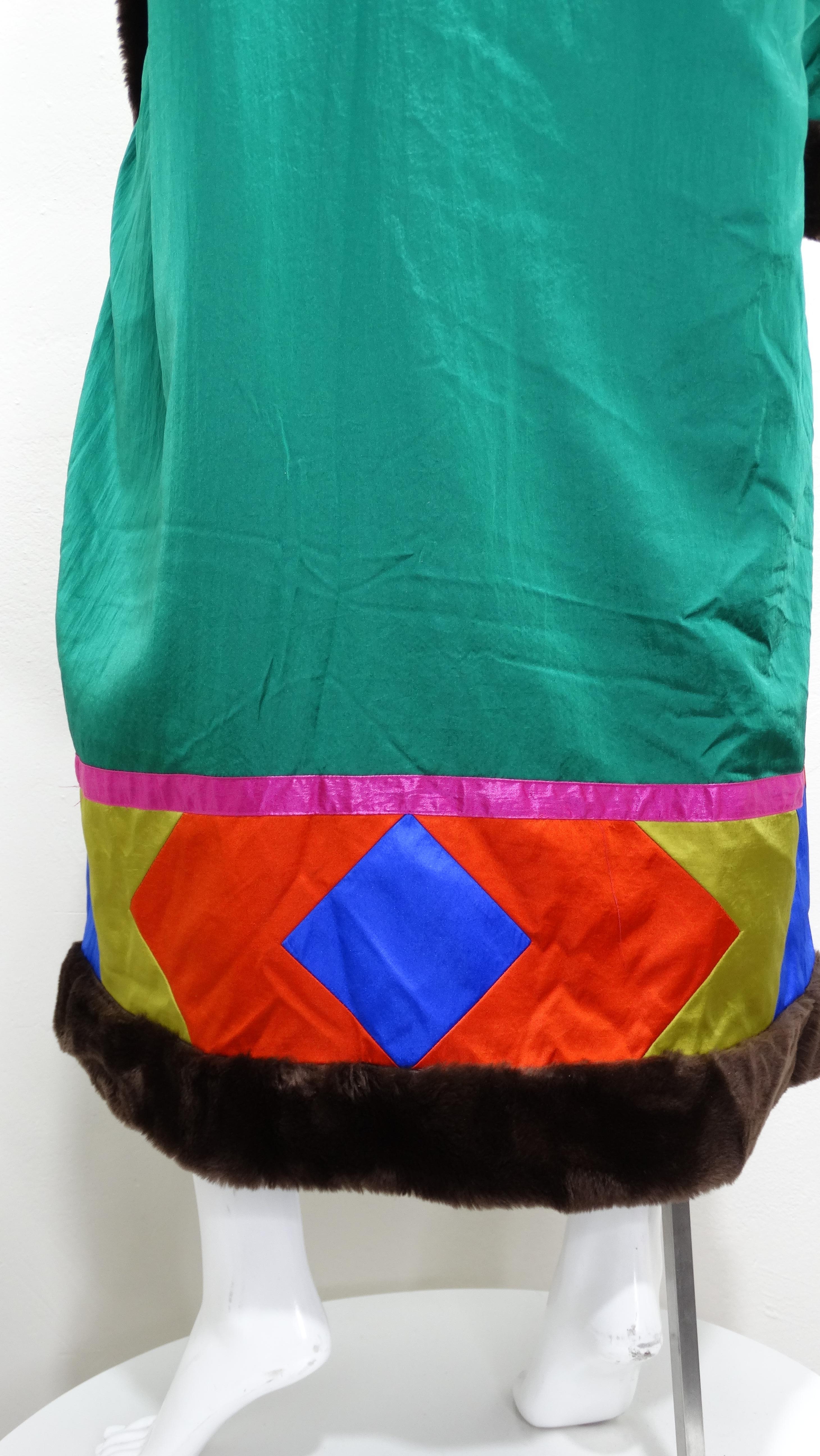 Women's or Men's Ann Tjian for Kenar Reversible Color Block Oversized Coat For Sale