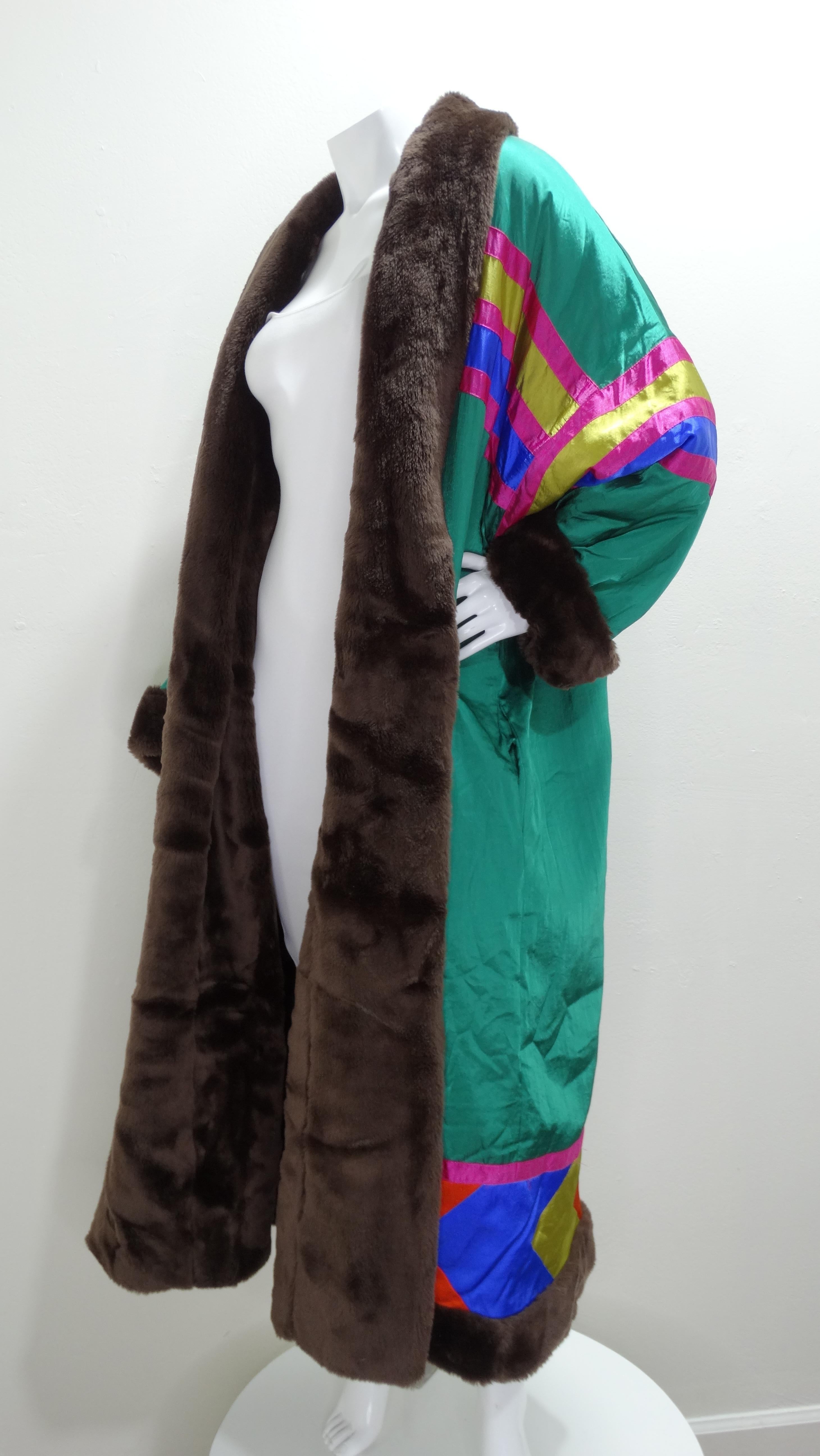 Ann Tjian for Kenar Reversible Color Block Oversized Coat For Sale 1