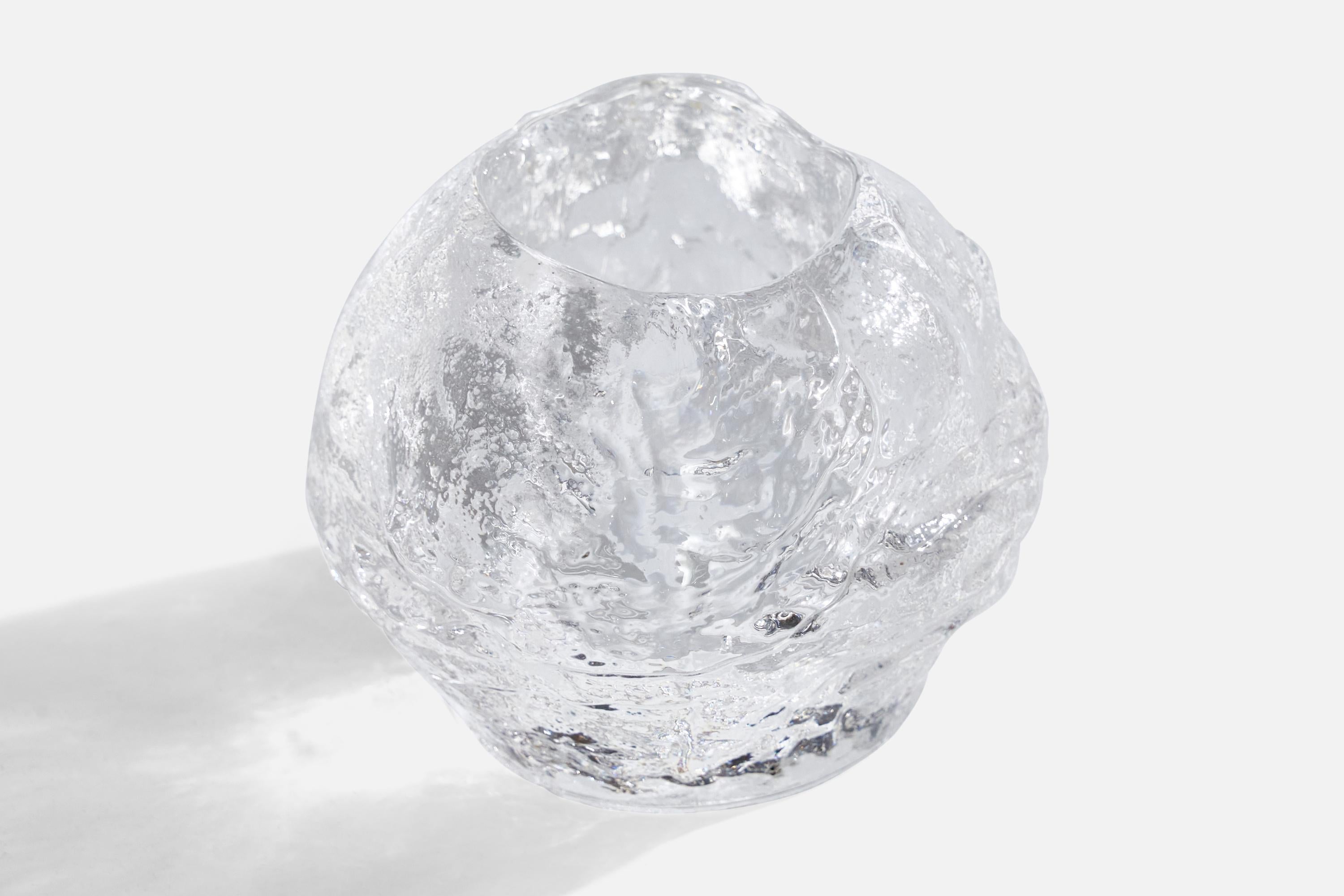 Ann Wolff, Sturm-Teeleuchtenhalter, Glas, Schweden, 1970er Jahre im Zustand „Gut“ im Angebot in High Point, NC