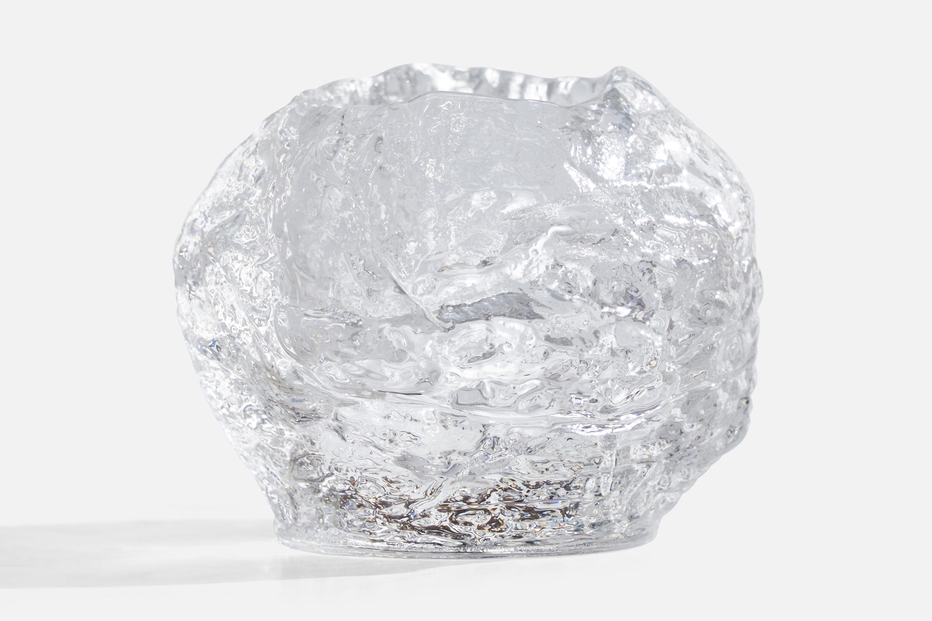 Ann Wolff, Sturm-Teeleuchtenhalter, Glas, Schweden, 1970er Jahre (Ende des 20. Jahrhunderts) im Angebot