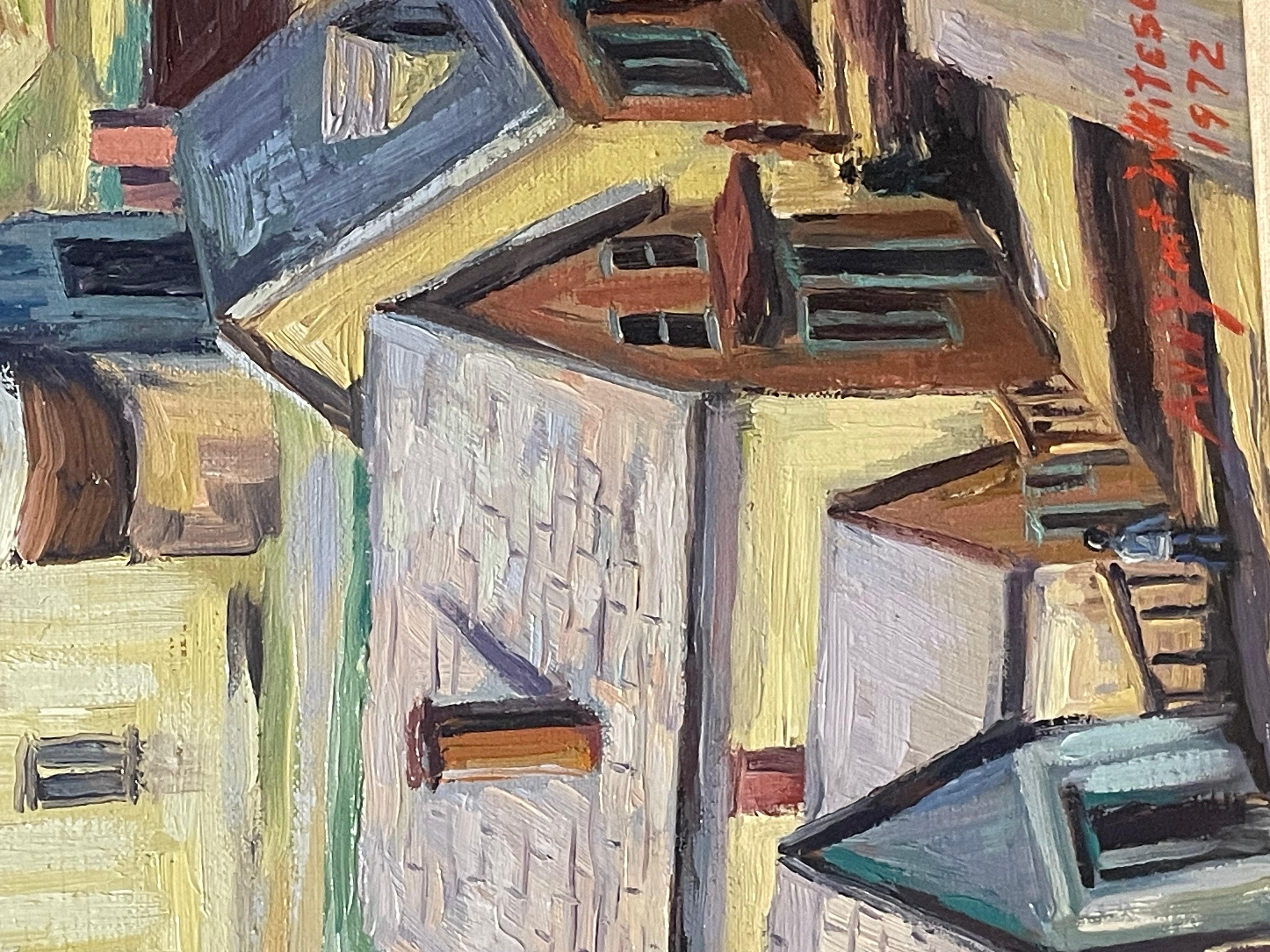 Ann Yost Whitesell peinture à l'huile originale énorme. En parfait état. Mesure 45x38