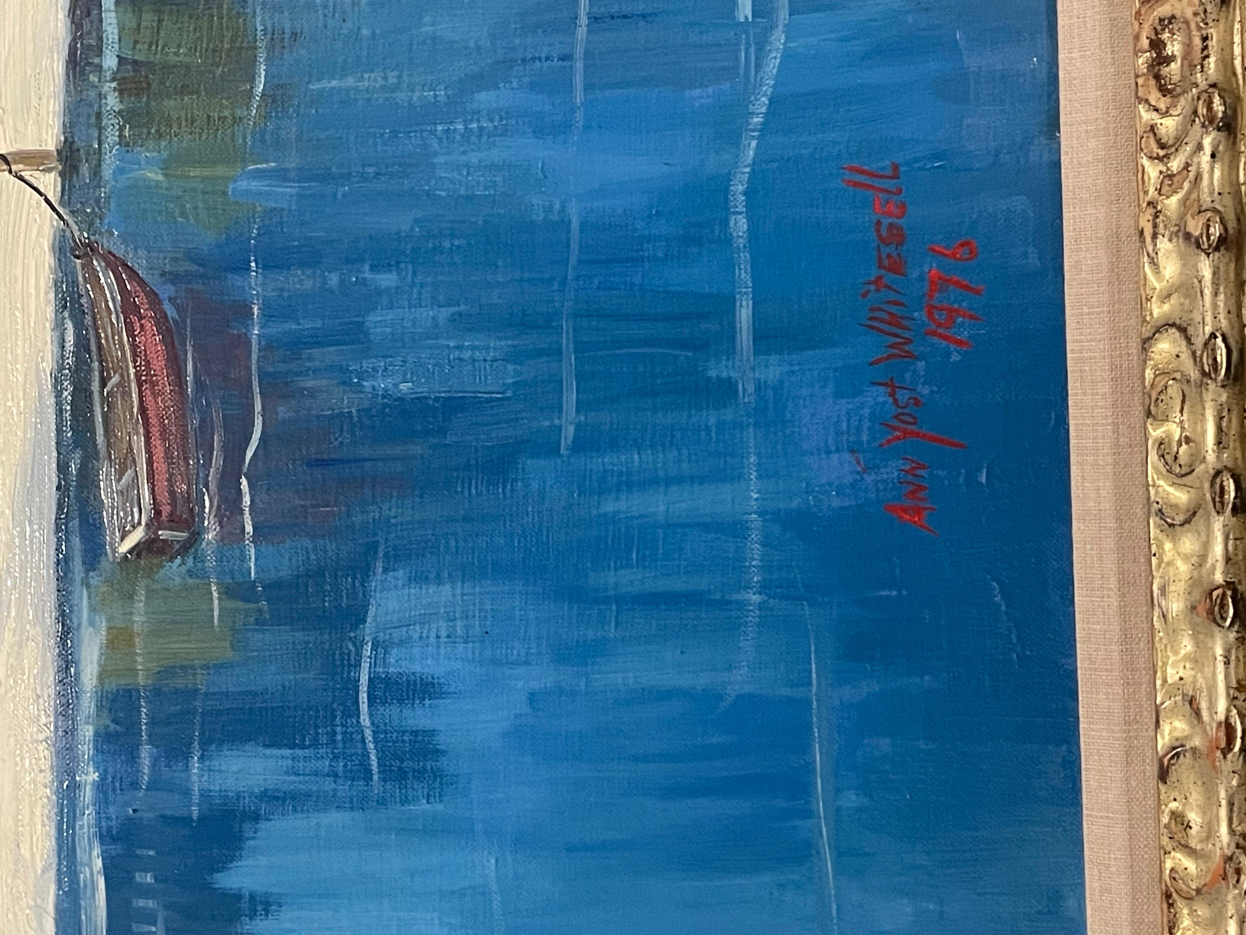 Se trata de un enorme óleo original de Ann Yost Whitesell. En excelente estado. El cuadro mide 52x45. Pintado 1976