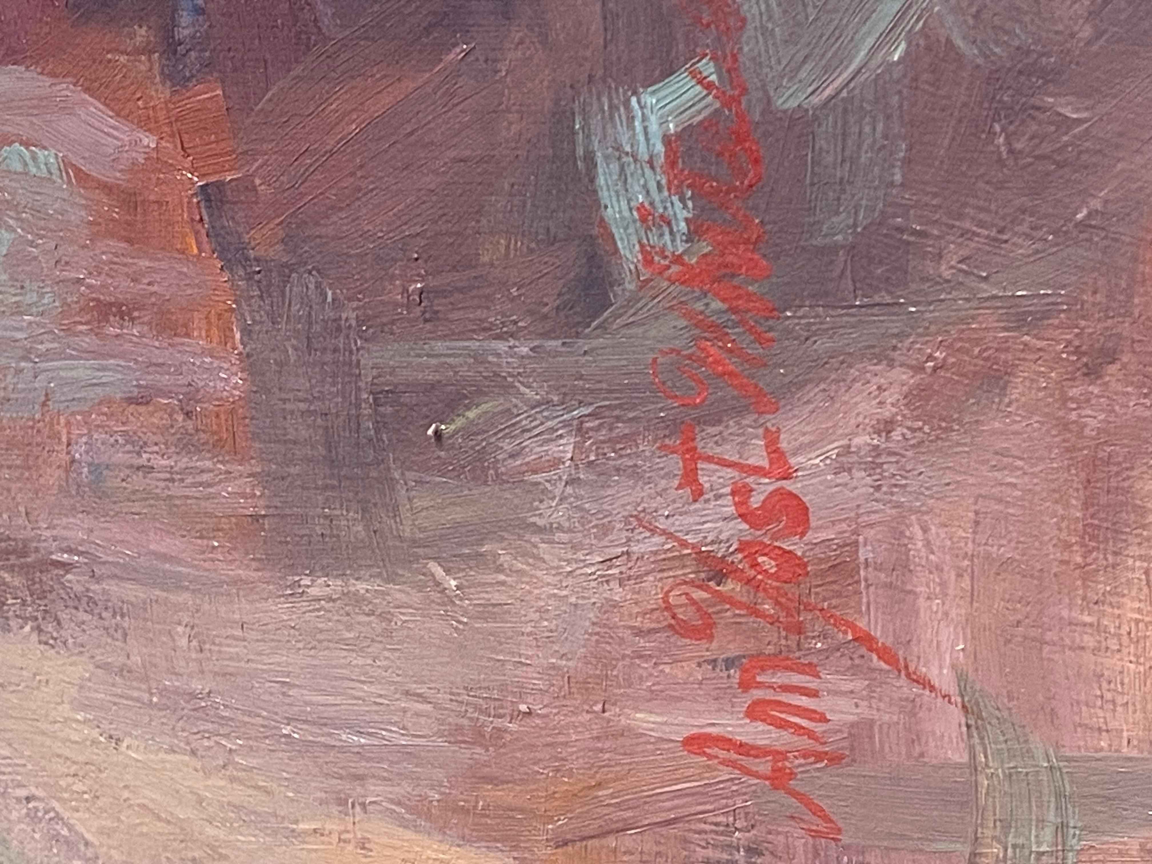 Ann Yost Whitesell dipinto ad olio originale enorme. In ottime condizioni, misura 51x42. Prodotto nel 1973