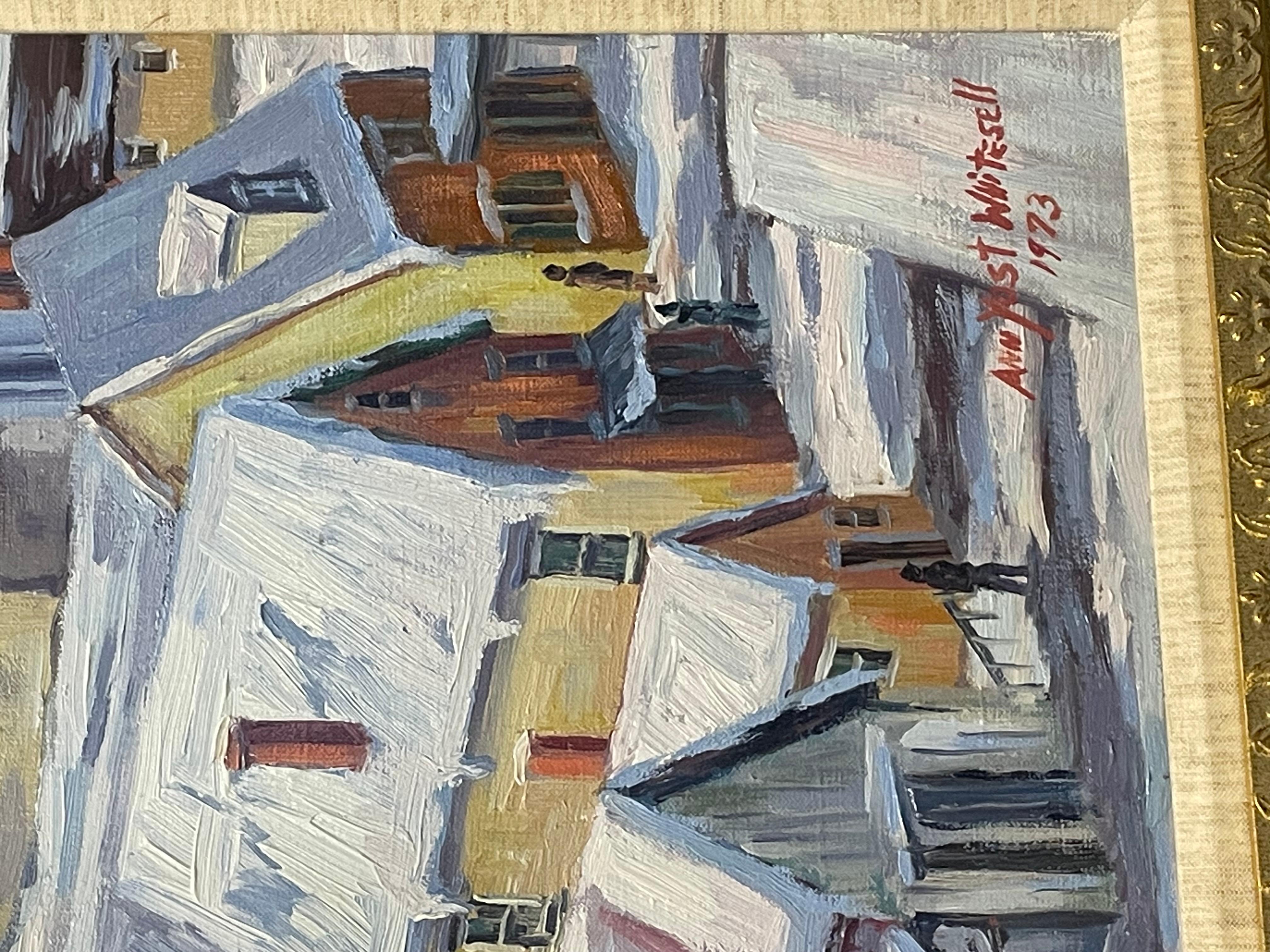 Ann Yost Whitesell original oil painting huge. In excellent condition . Measures 47x44. Made in 1973