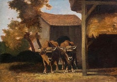 Bue di Anna Abys-Lotz - Olio su tela/cartone - 43x30 cm