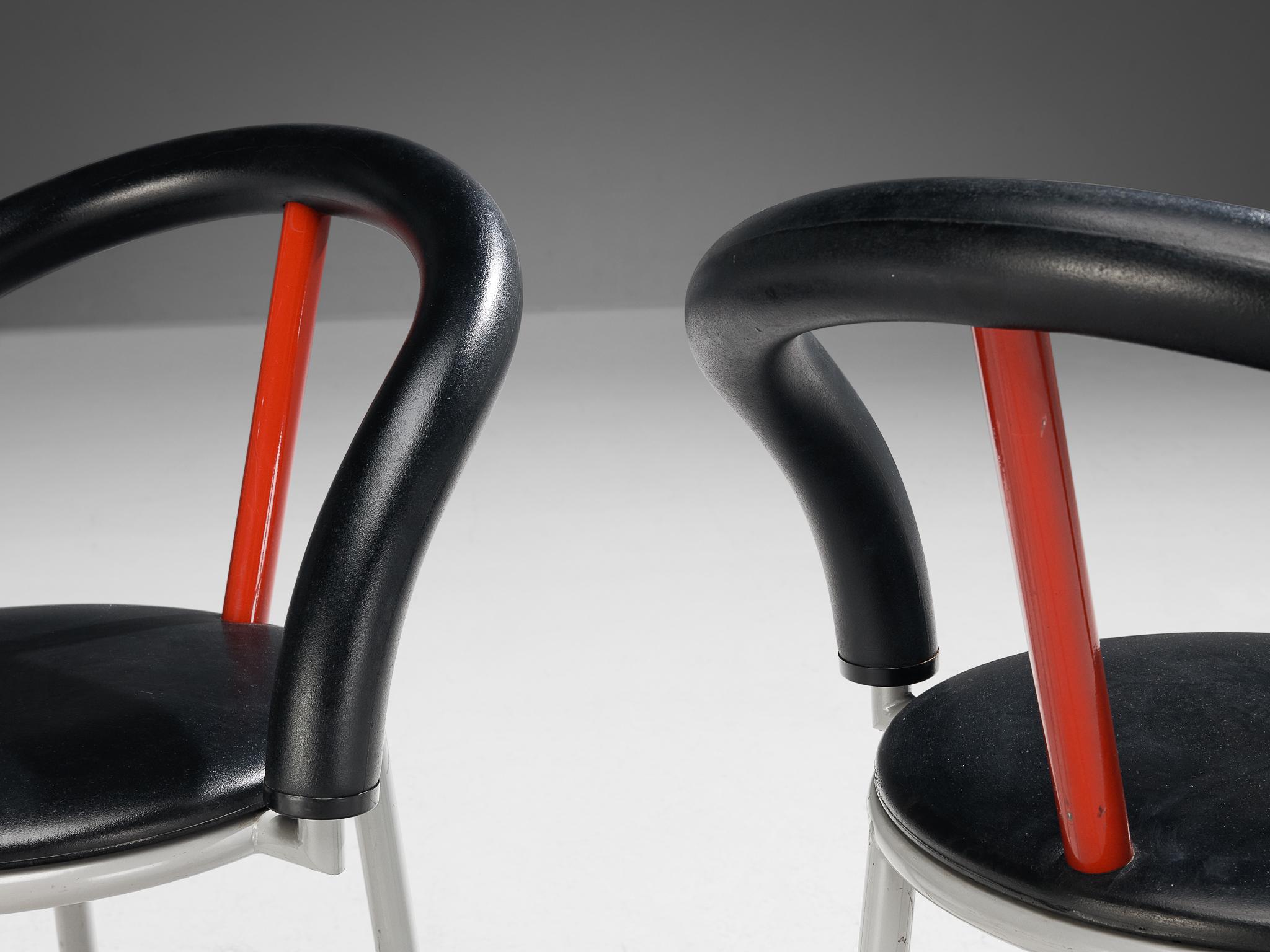 Mid-Century Modern Anna Anselmi pour Bieffeplast paire de chaises de salle à manger Alpha en vente
