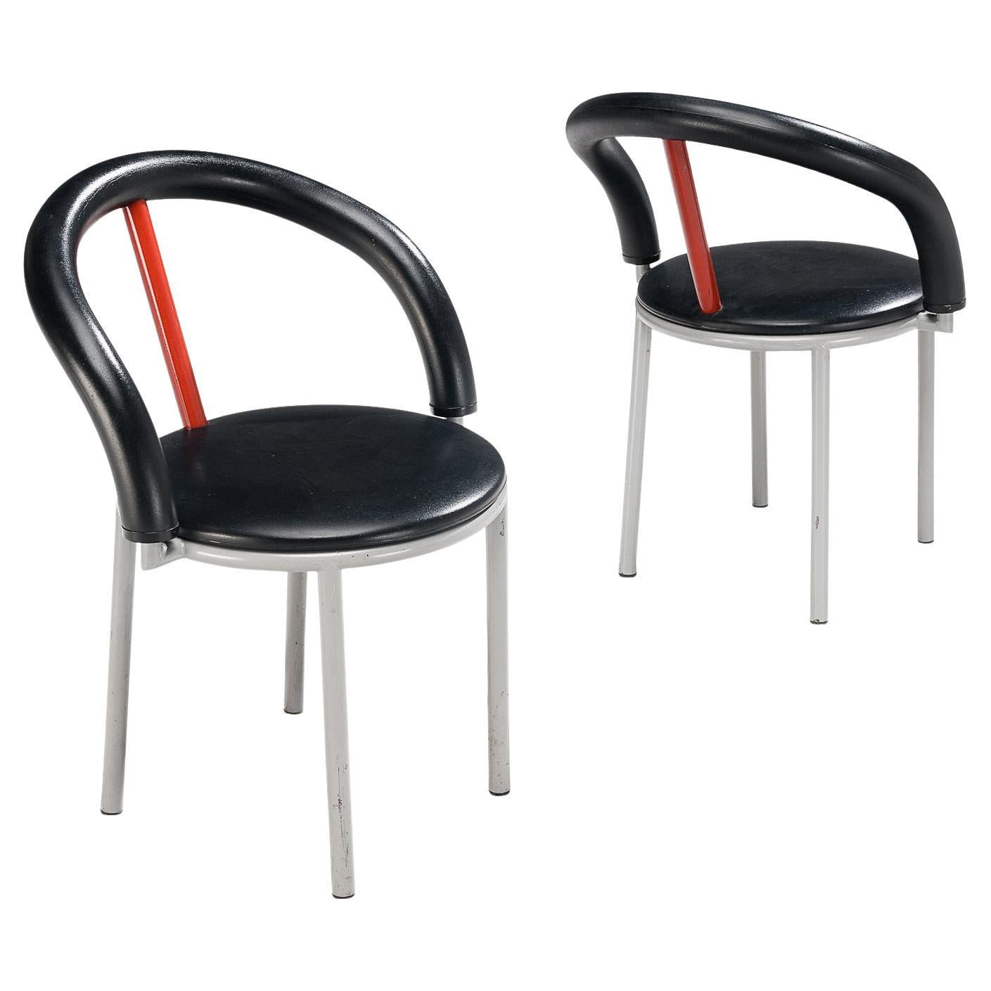 Anna Anselmi for Bieffeplast Pair of 'Alpha' Dining Chairs For Sale