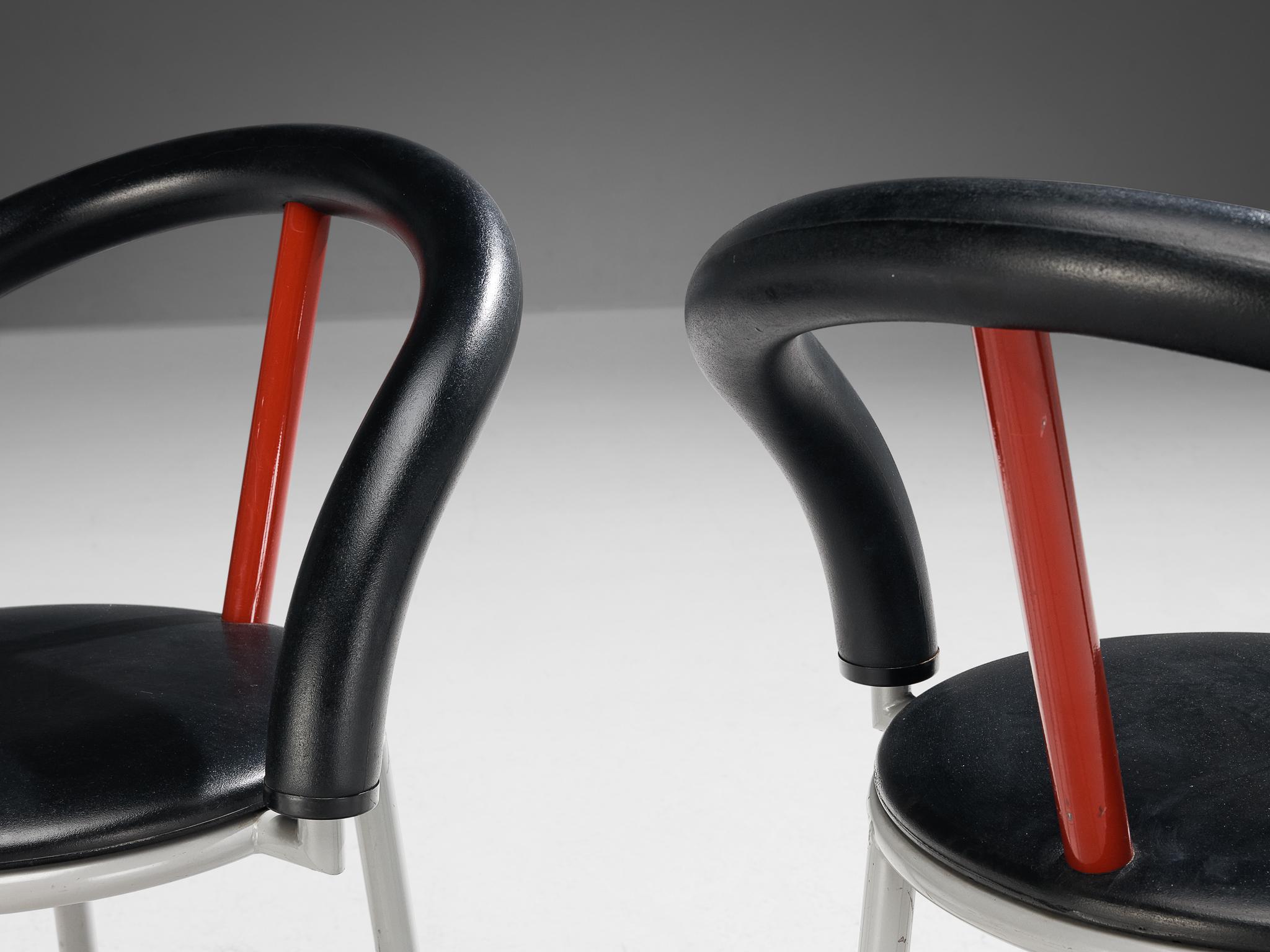 italien Lot de six chaises de salle à manger Alpha d'Anna Anselmi pour Bieffeplast  en vente