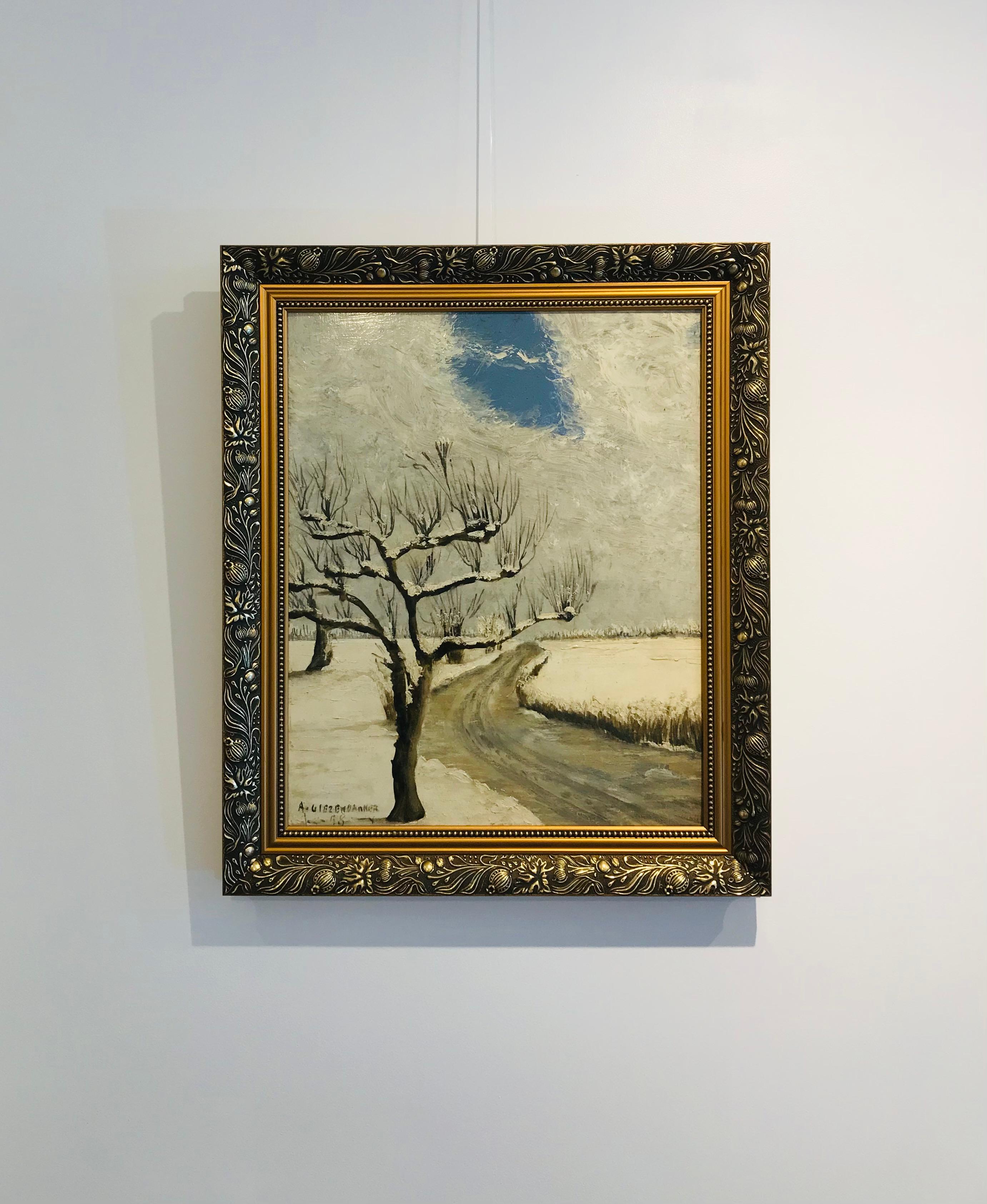 Vue d'hiver - Painting de Anna Barbara Aemisegger-Giezendanner
