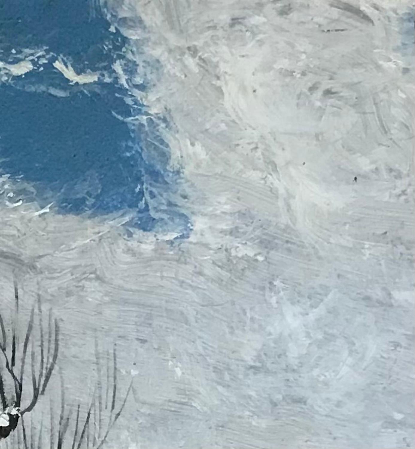 Vue d'hiver - Gris Landscape Painting par Anna Barbara Aemisegger-Giezendanner