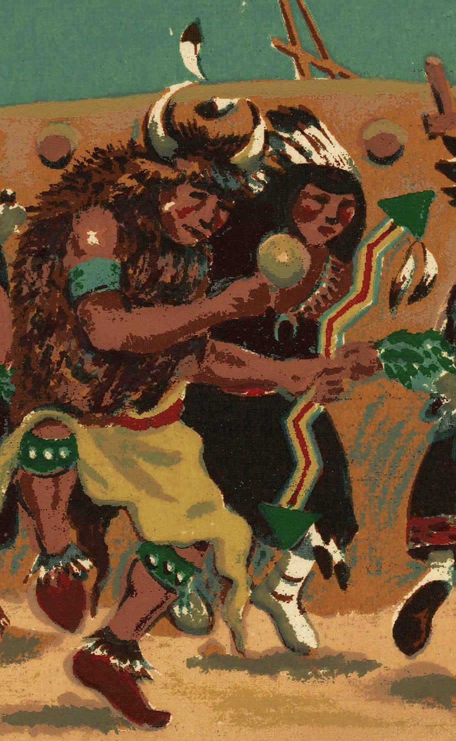 Buffalo Dance - American Modern Print by Anna Barry