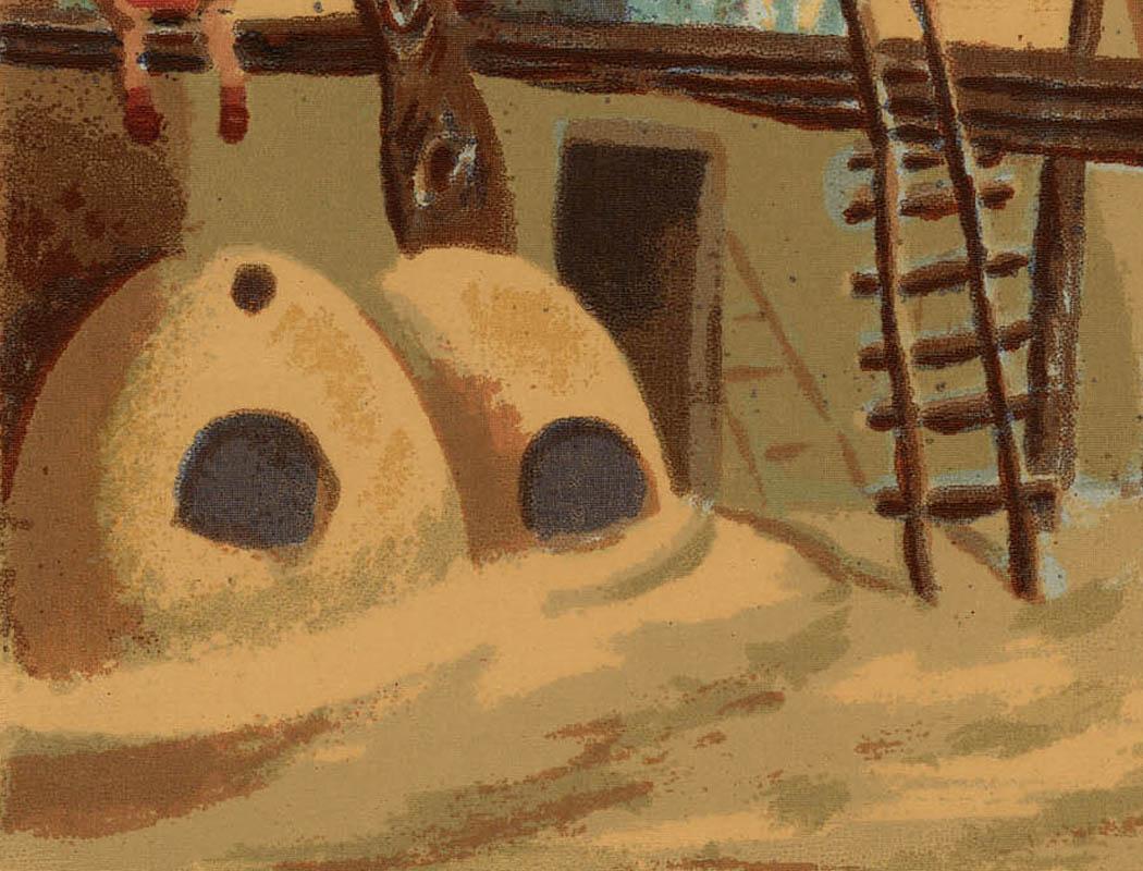 Taos Pueblo - Landscape Print Marrón de Anna Barry