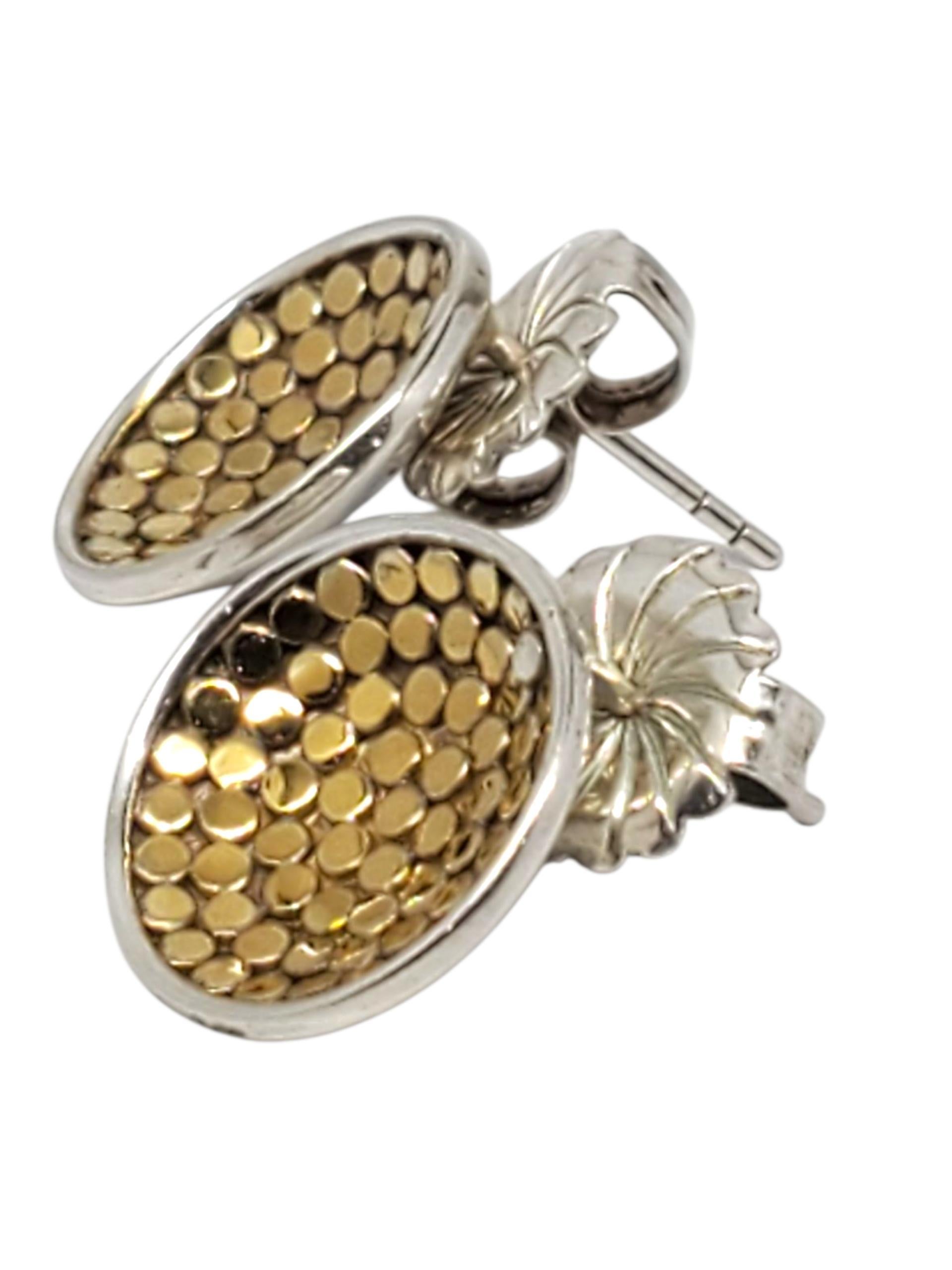 Anna Beck in argento 925 placcato oro Dot Dot Dot  Orecchini a disco #22613 In condizioni buone in vendita a Washington Depot, CT