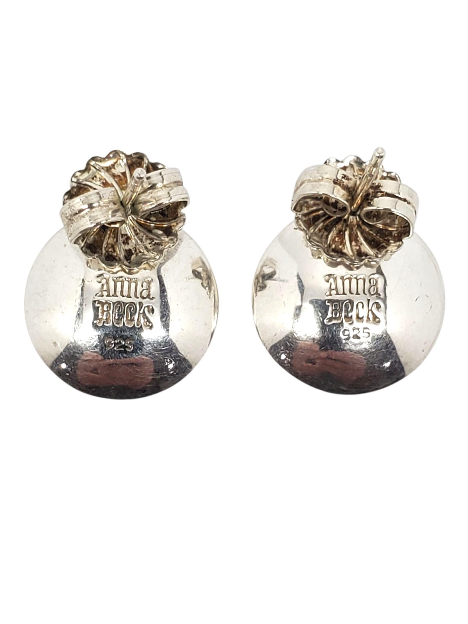 Donna Anna Beck in argento 925 placcato oro Dot Dot Dot  Orecchini a disco #22613 in vendita