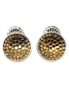 Anna Beck Sterling Silver Gold Plated Gili Dot  Disc Earrings #22613