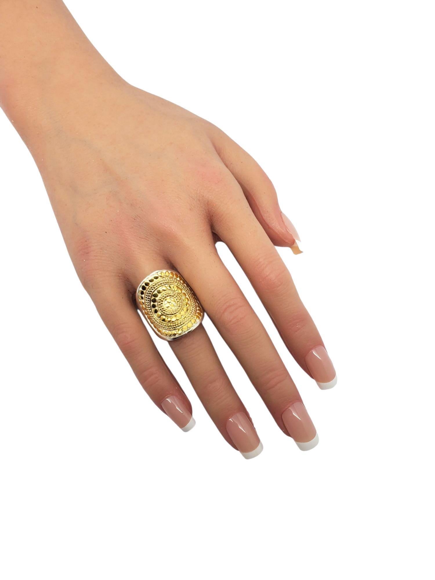 Anna Gili Anello in argento placcato oro con Dot Dot Dot Taglia 9 #22598 in vendita 2