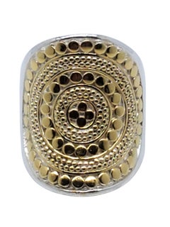 Anna Beck Sterling Silver Gold Plated Gili Dot Statement Ring Size 9 #22598