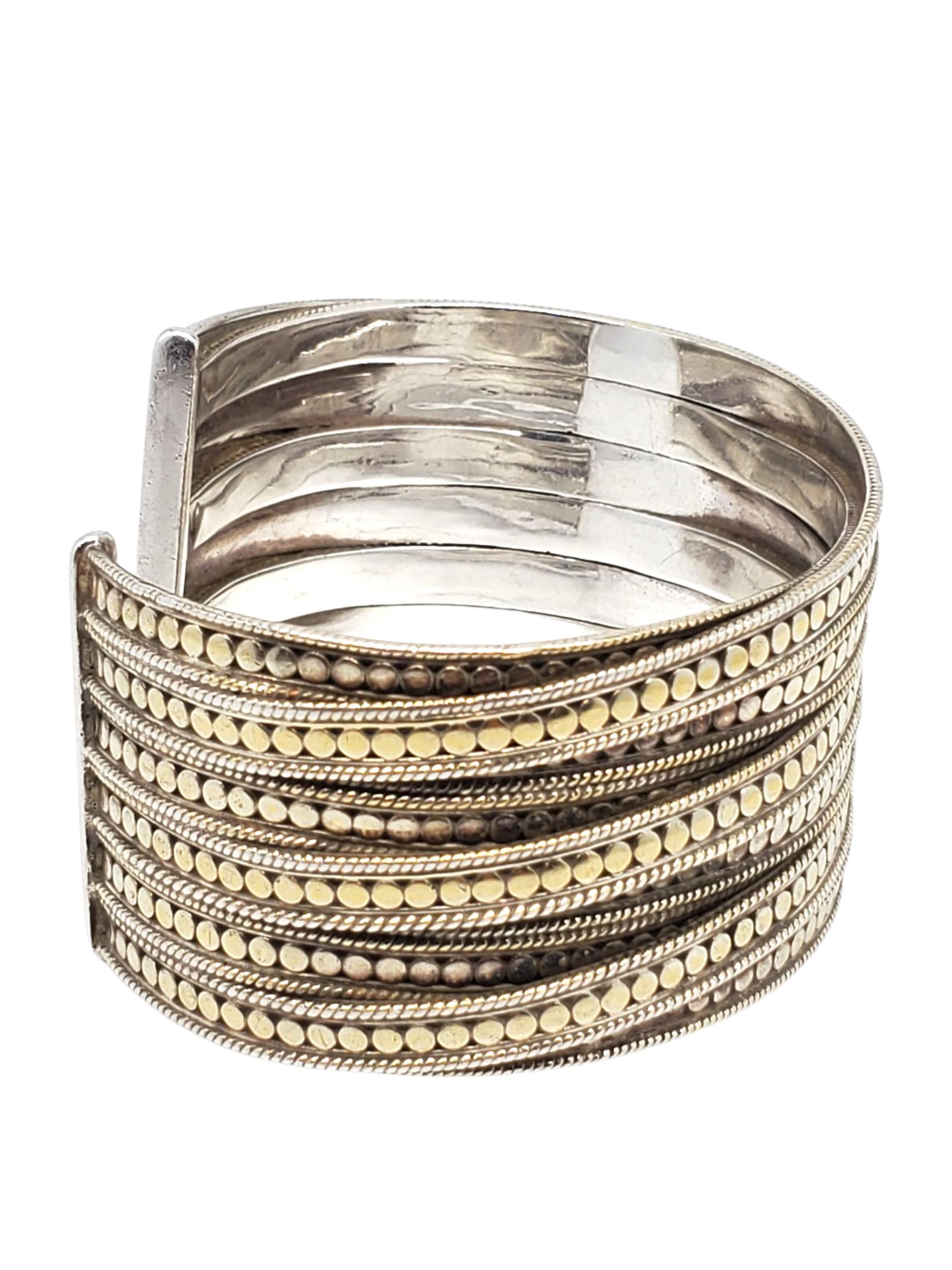 Anna Beck Bracciale a corda larga in argento Sterling #23307 In condizioni buone in vendita a Washington Depot, CT