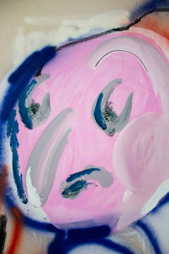 Peinture d'insectes, spray, peinture acrylique, craie, sur toile, 200 x 150 cm, 2021