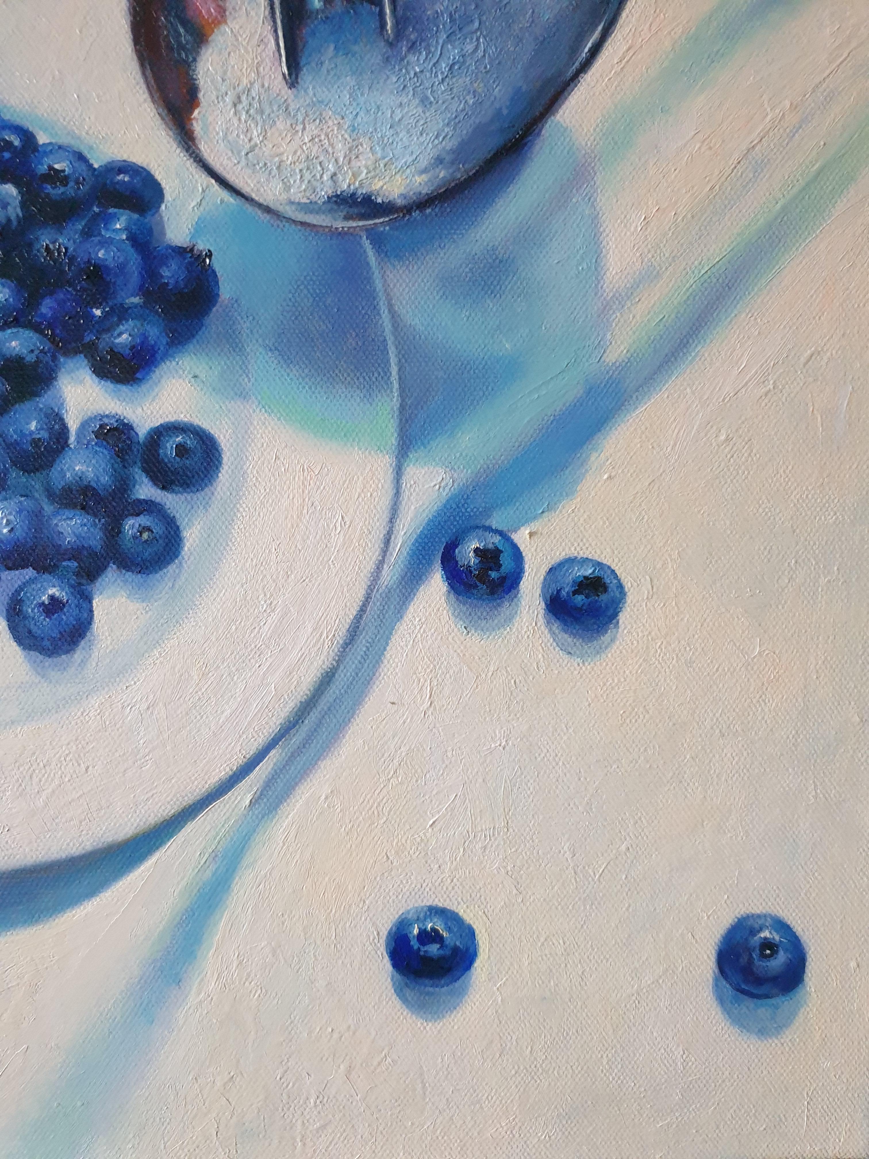 Artist says: 'This is a still life with fruits lying on the table in the rays of the bright summer sun.
I love to write still lifes. I like the combination of different objects and materials. Glass, metal, ceramics, fruits, fabric reflect light