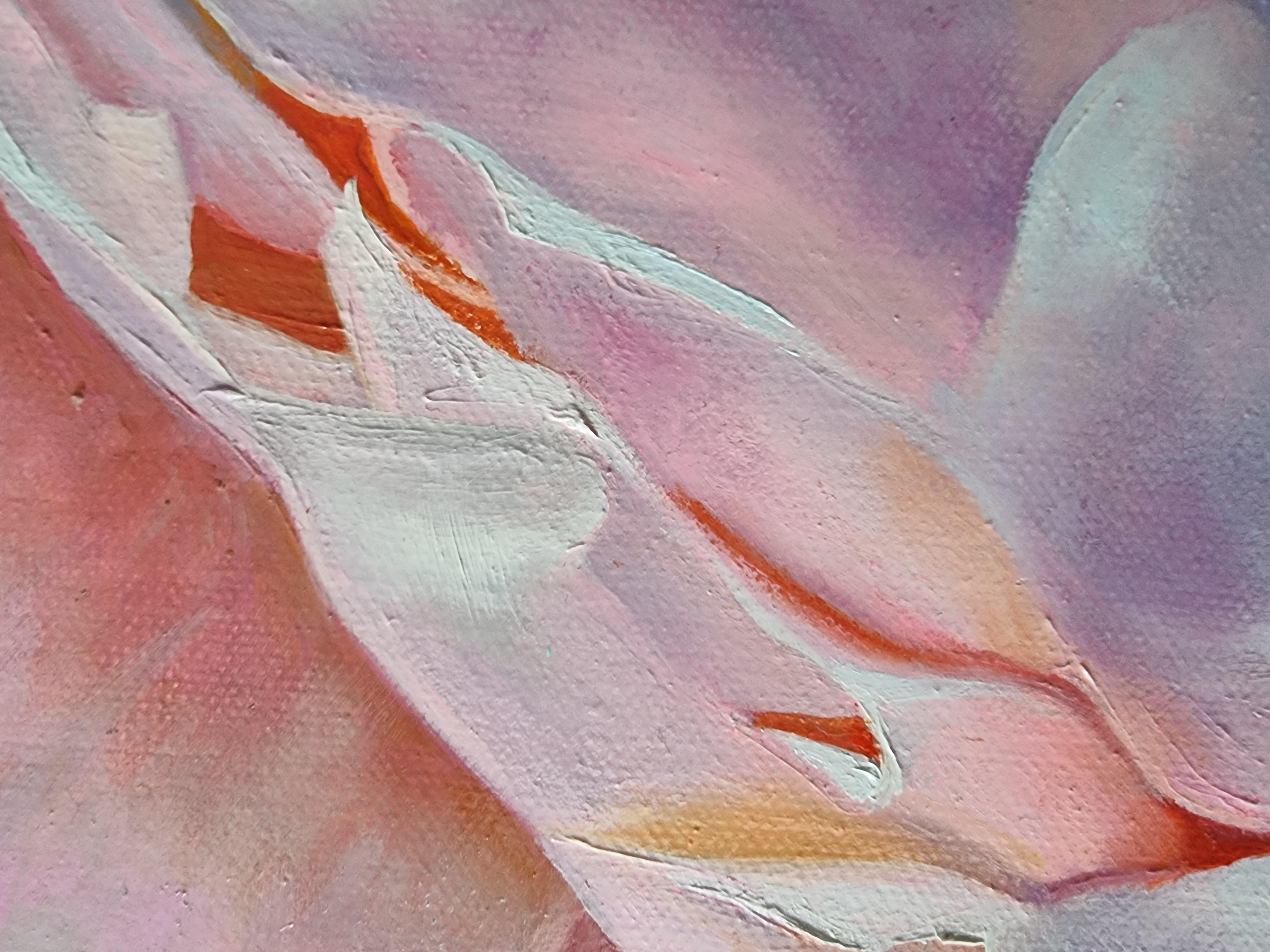 Original Oil Still Life Painting Lace of Petals 2