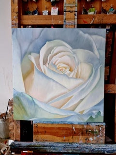 Still Life Painting CREME BRULEE Realistic Rose
