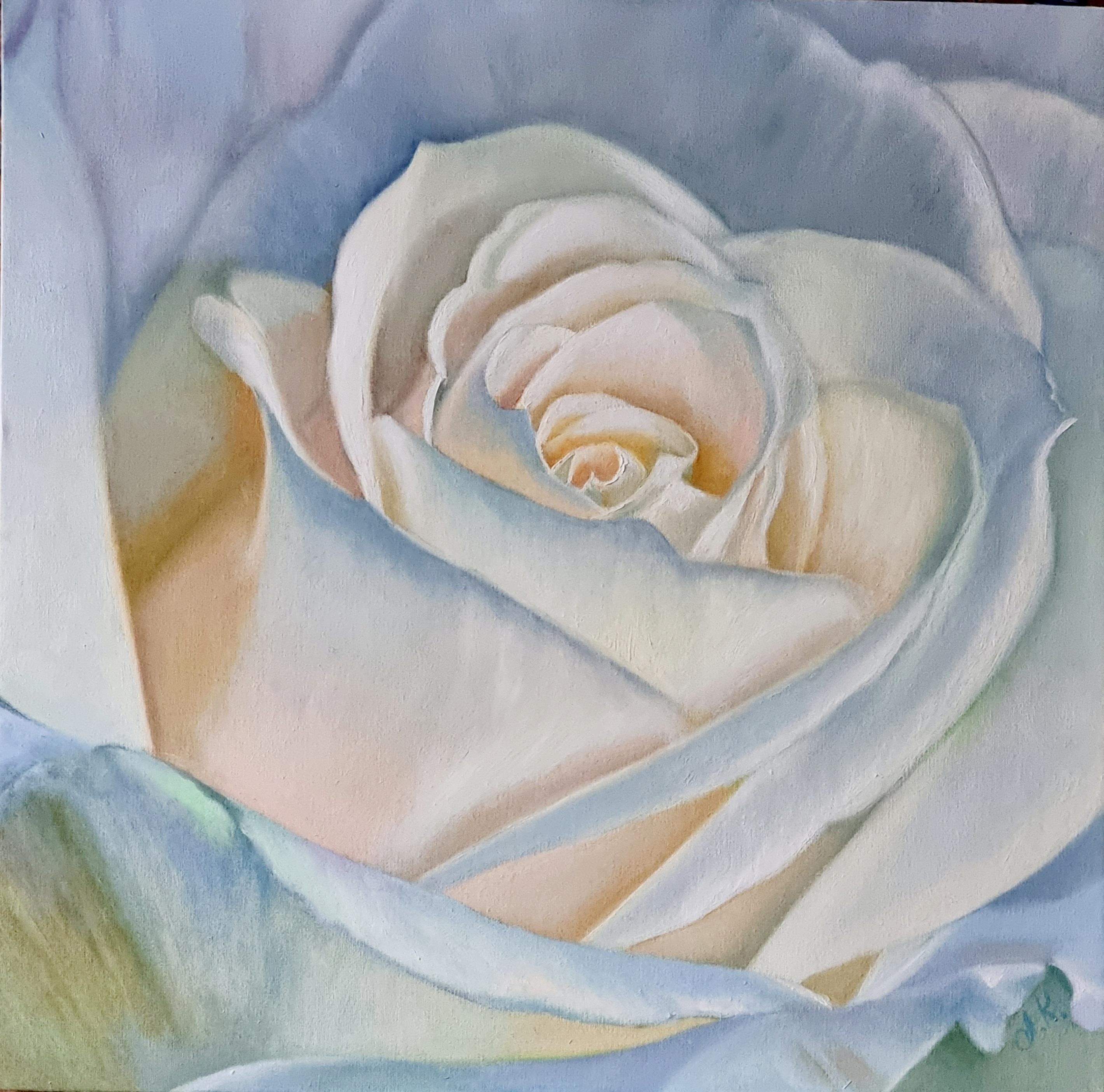 Still Life Painting CREME BRULEE Realistic Rose