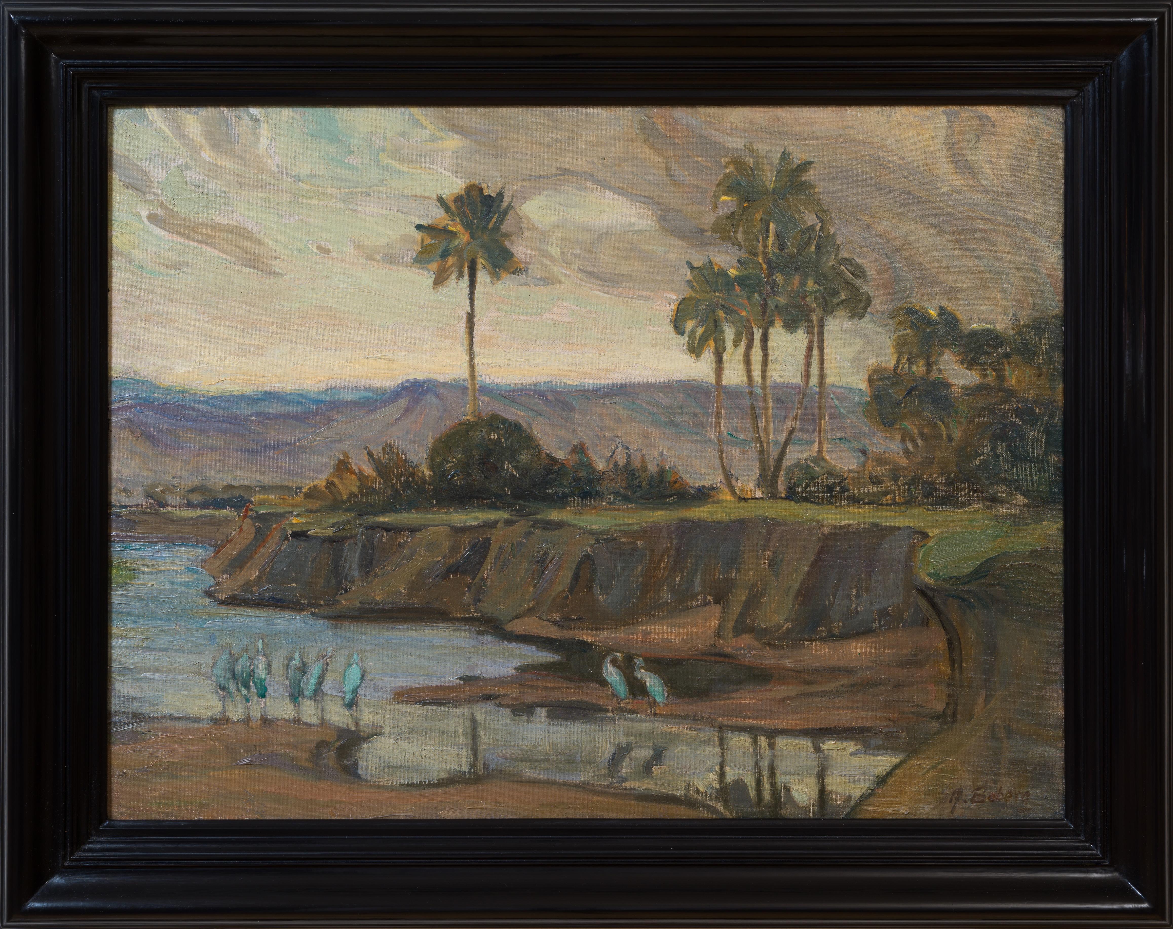 Anna Boberg Landscape Painting - Lågvatten i Nilen (Low Water on the Nile), c. 1915–1920