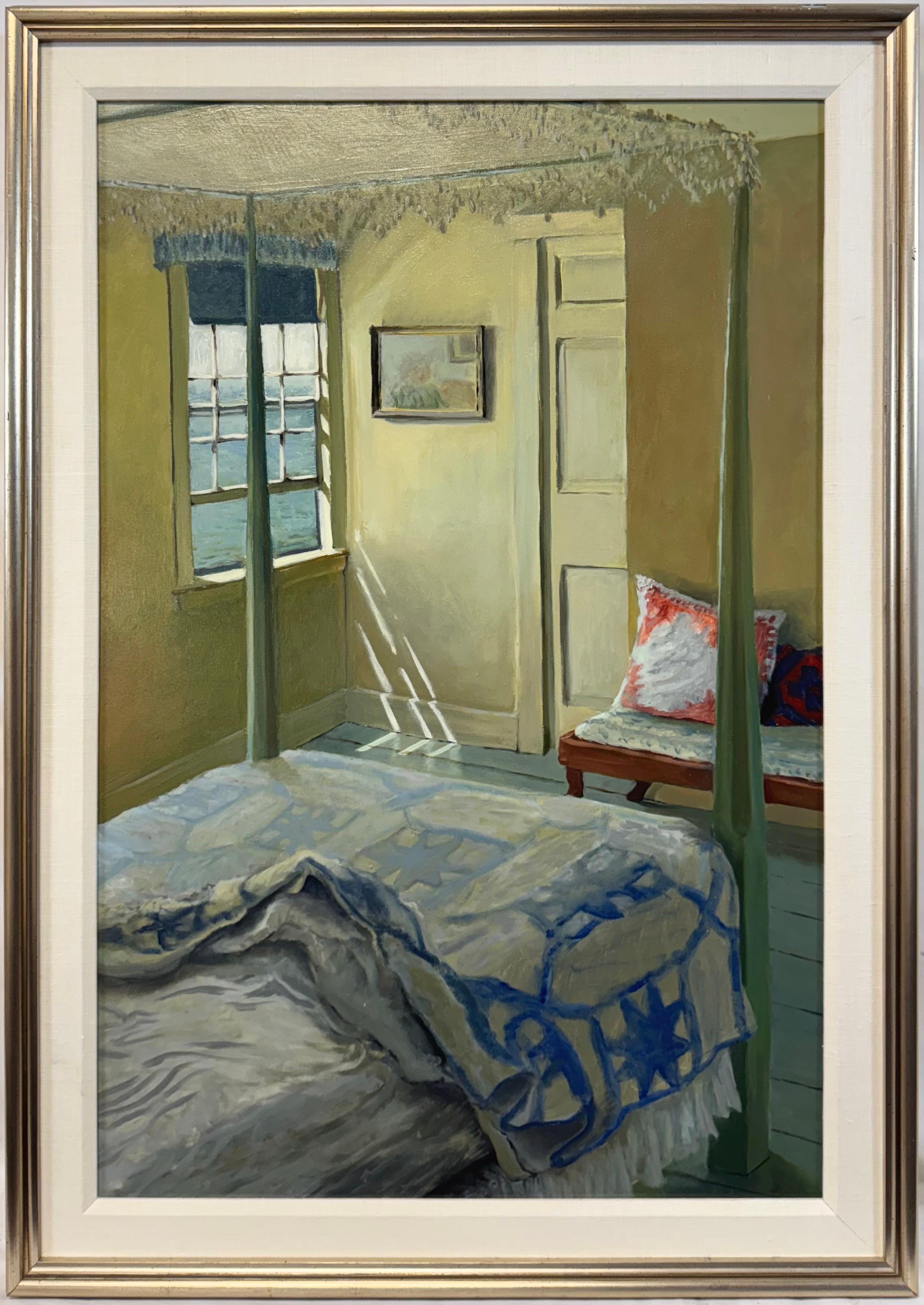 Une œuvre sereine et délicieusement composée qui capture la poésie tranquille d
une chambre à coucher éclairée par le soleil aux premières heures du jour. Descendante de la célèbre dynastie artistique des Wyeth, Mme McCoy s
inscrit ici dans la