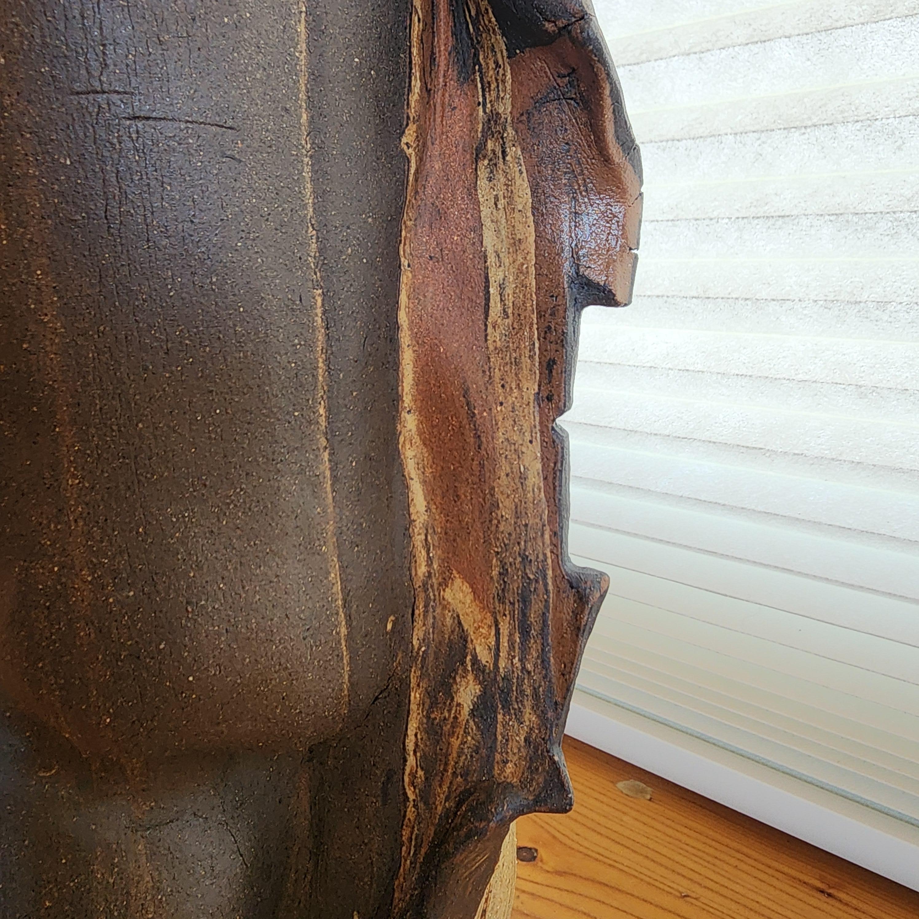  La sculpture en céramique de corps d'argile combinés, les processus uniques développés par Anna Bush Crews, s'appuient sur les qualités inhérentes au matériau, la façon dont il se lisse ou non, la façon dont il s'étire ou se brise dans des actions