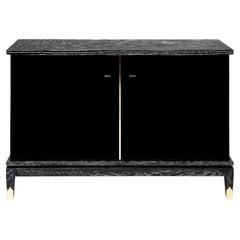 Anna Cabinet in Brushed Oak with Black Limed Finish