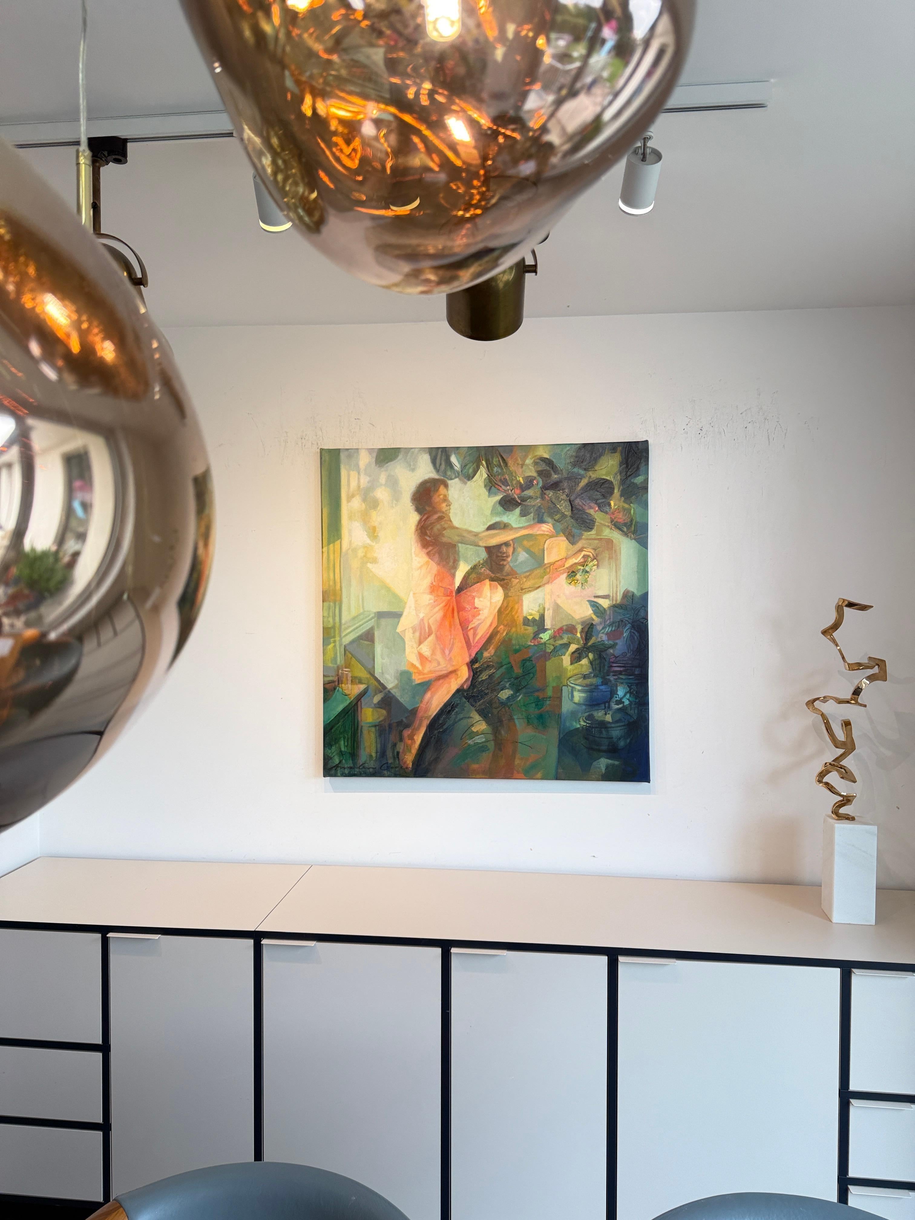 Zur Korianderdebatte von Anna-Carien Goosen - Zeitgenössisches Ölgemälde im Angebot 9