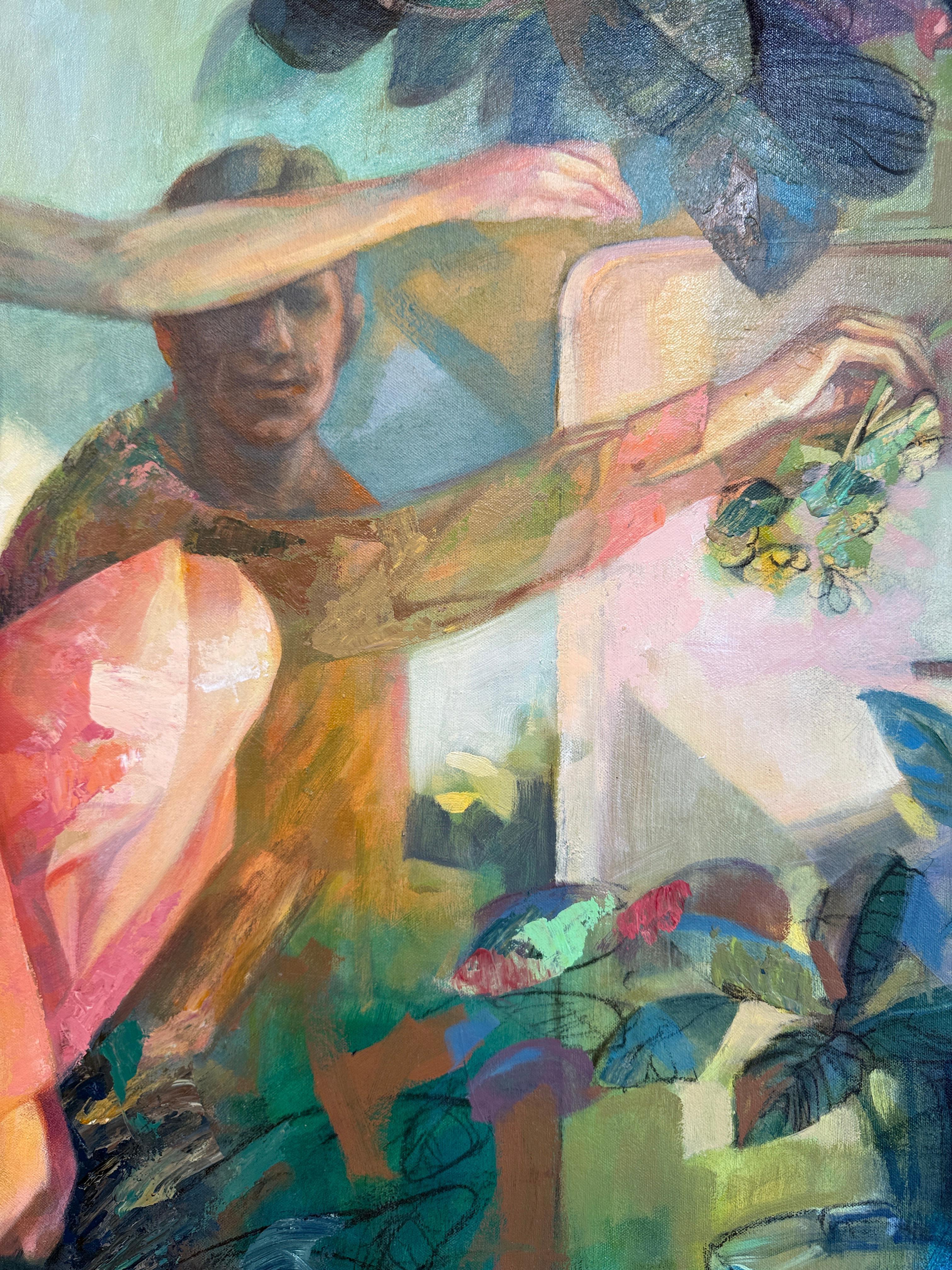 Zur Korianderdebatte von Anna-Carien Goosen - Zeitgenössisches Ölgemälde im Angebot 10