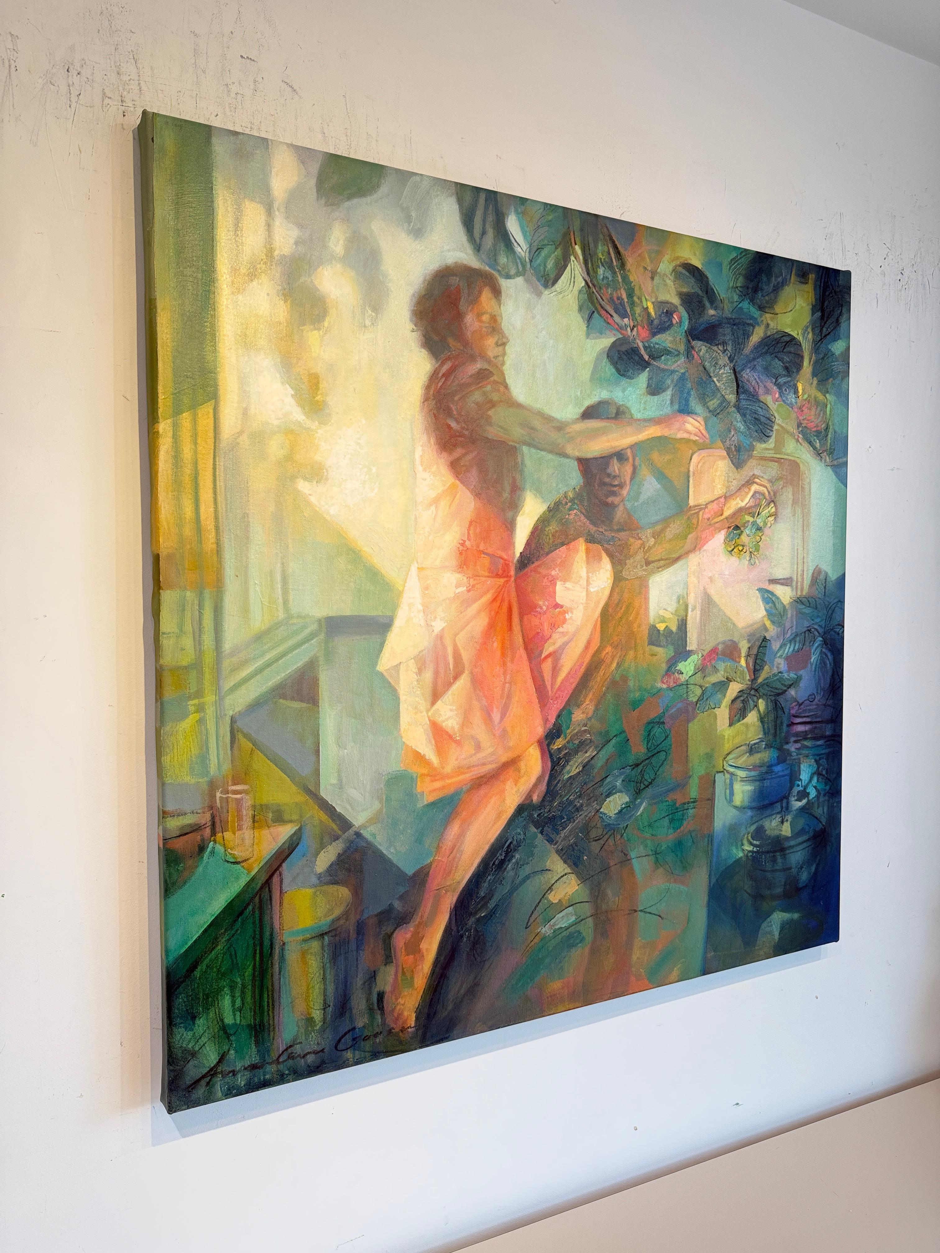 Zur Korianderdebatte von Anna-Carien Goosen - Zeitgenössisches Ölgemälde im Angebot 13