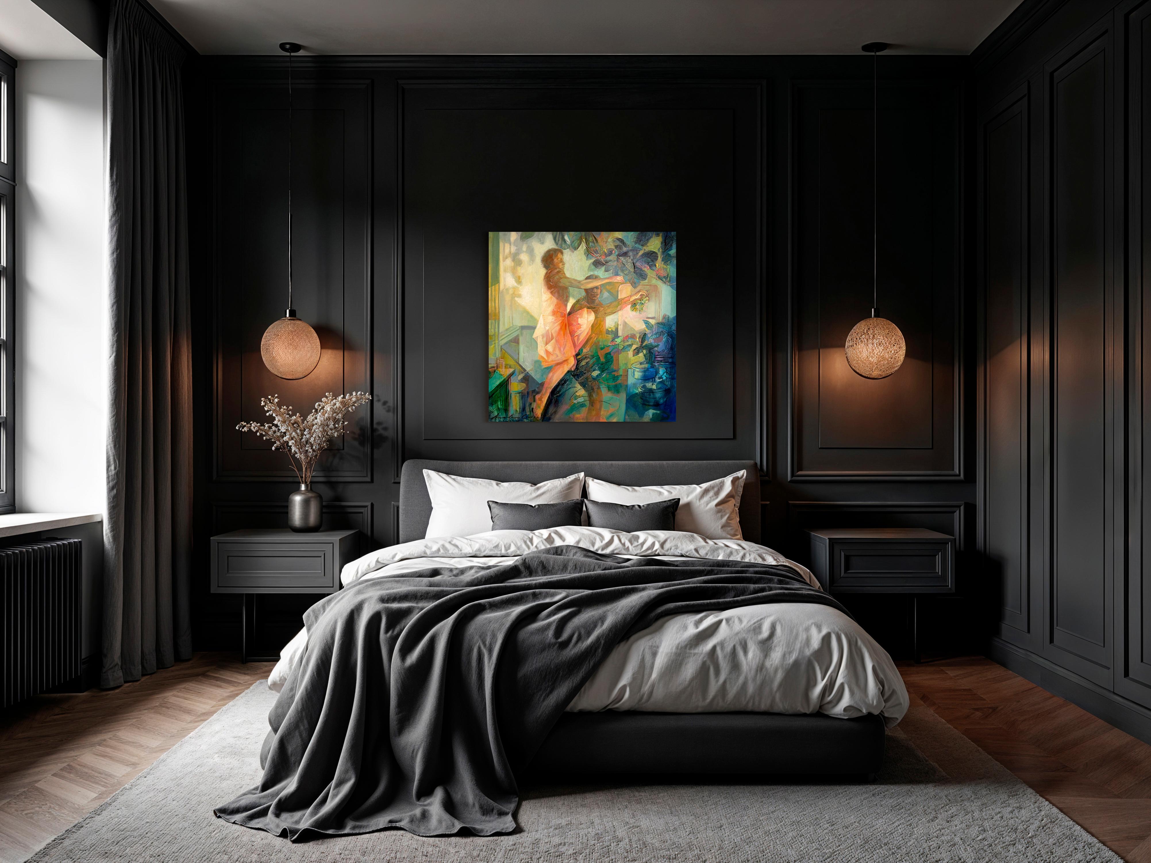 Zur Korianderdebatte von Anna-Carien Goosen - Zeitgenössisches Ölgemälde im Angebot 15