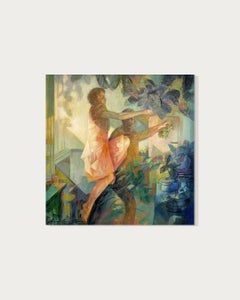 Dibattito sul coriandolo di Anna-Carien Goosen - Pittura a olio contemporanea