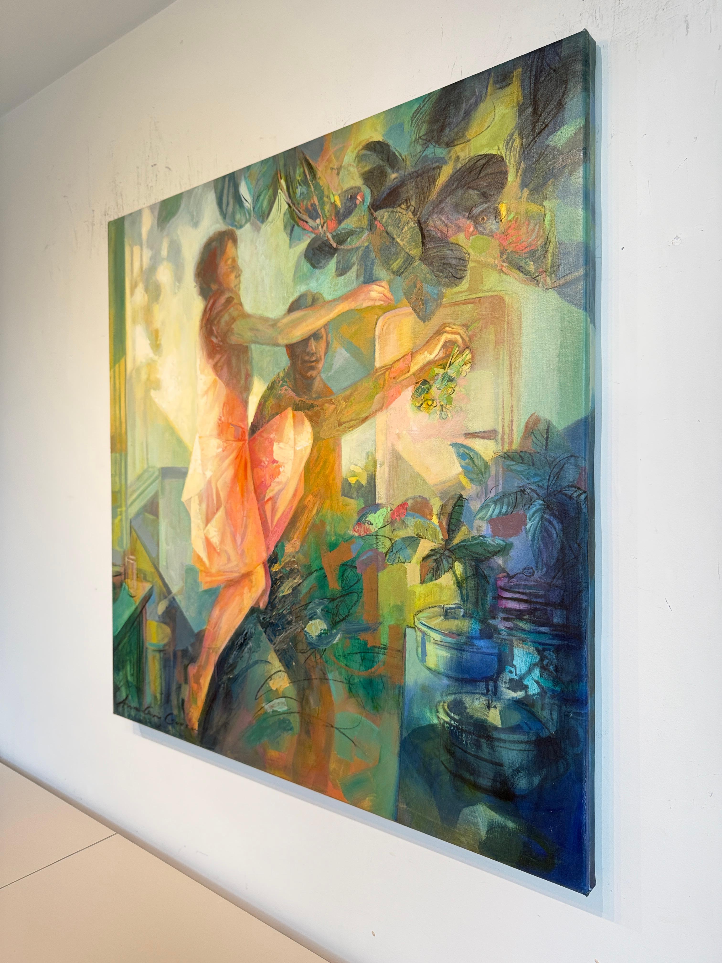 Zur Korianderdebatte von Anna-Carien Goosen - Zeitgenössisches Ölgemälde im Angebot 6