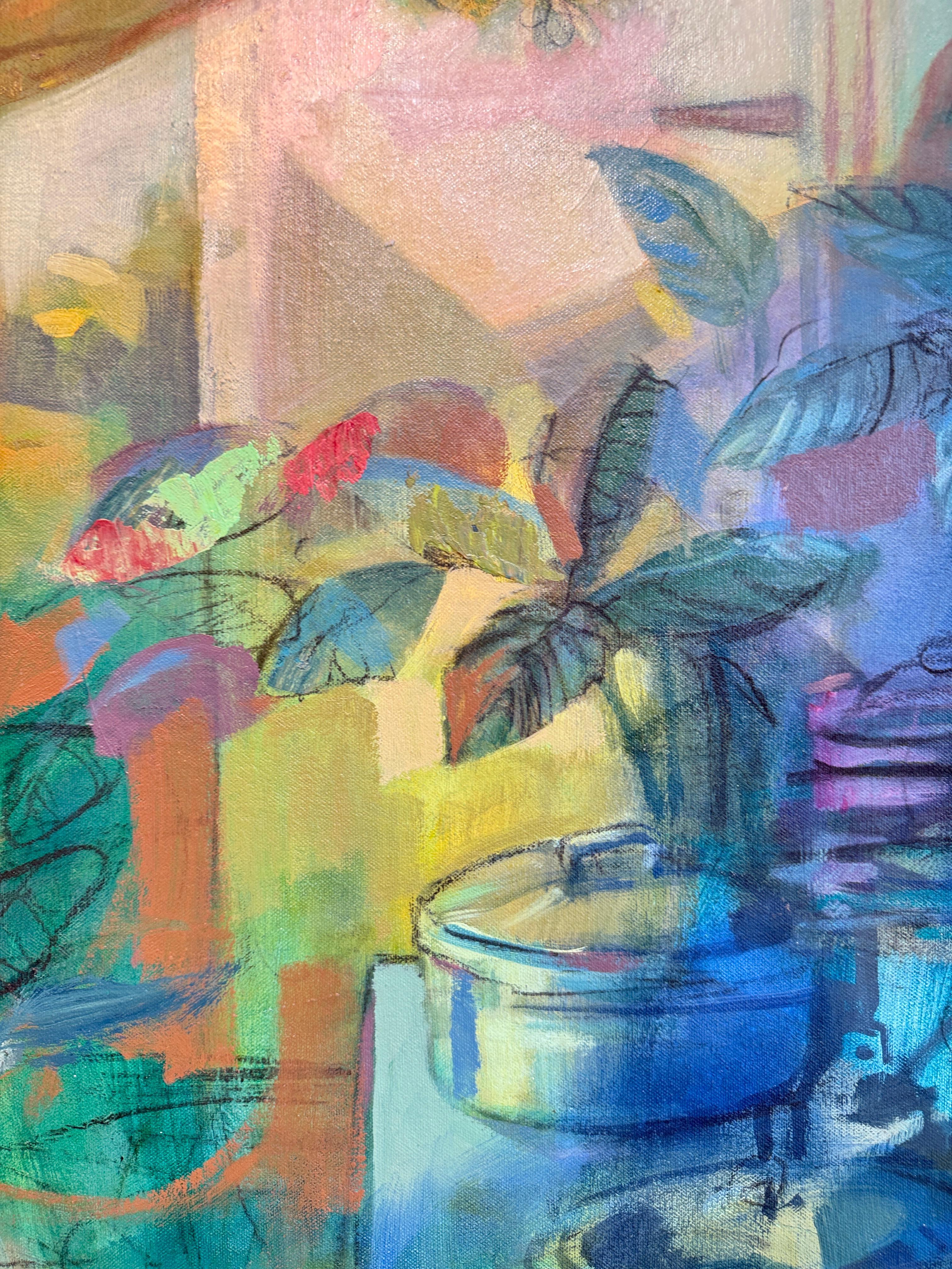 Zur Korianderdebatte von Anna-Carien Goosen - Zeitgenössisches Ölgemälde im Angebot 7