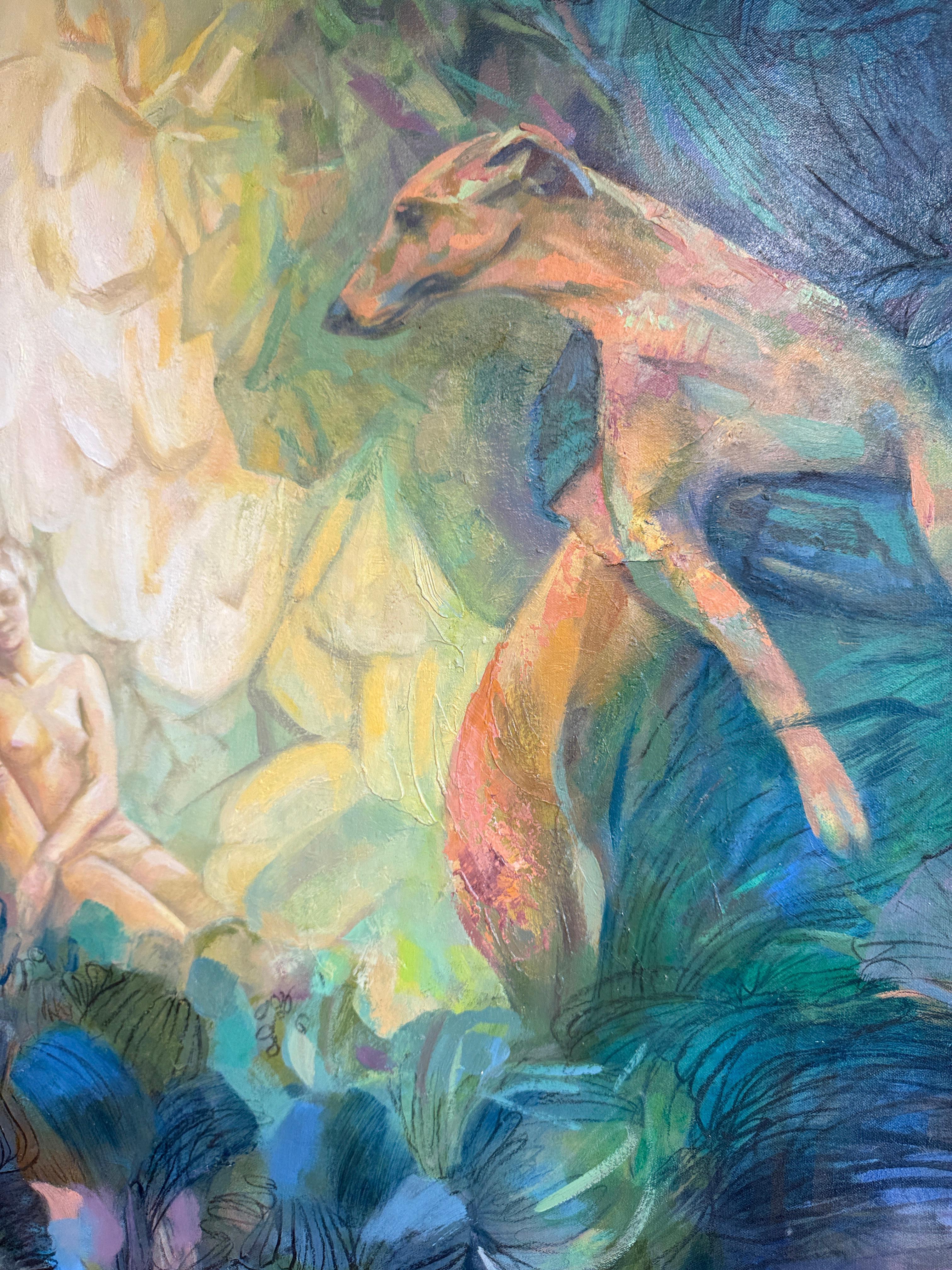 An die Gezähmten und die Ungezähmten von Anna-Carien Goosen - Zeitgenössisches Ölgemälde im Angebot 4
