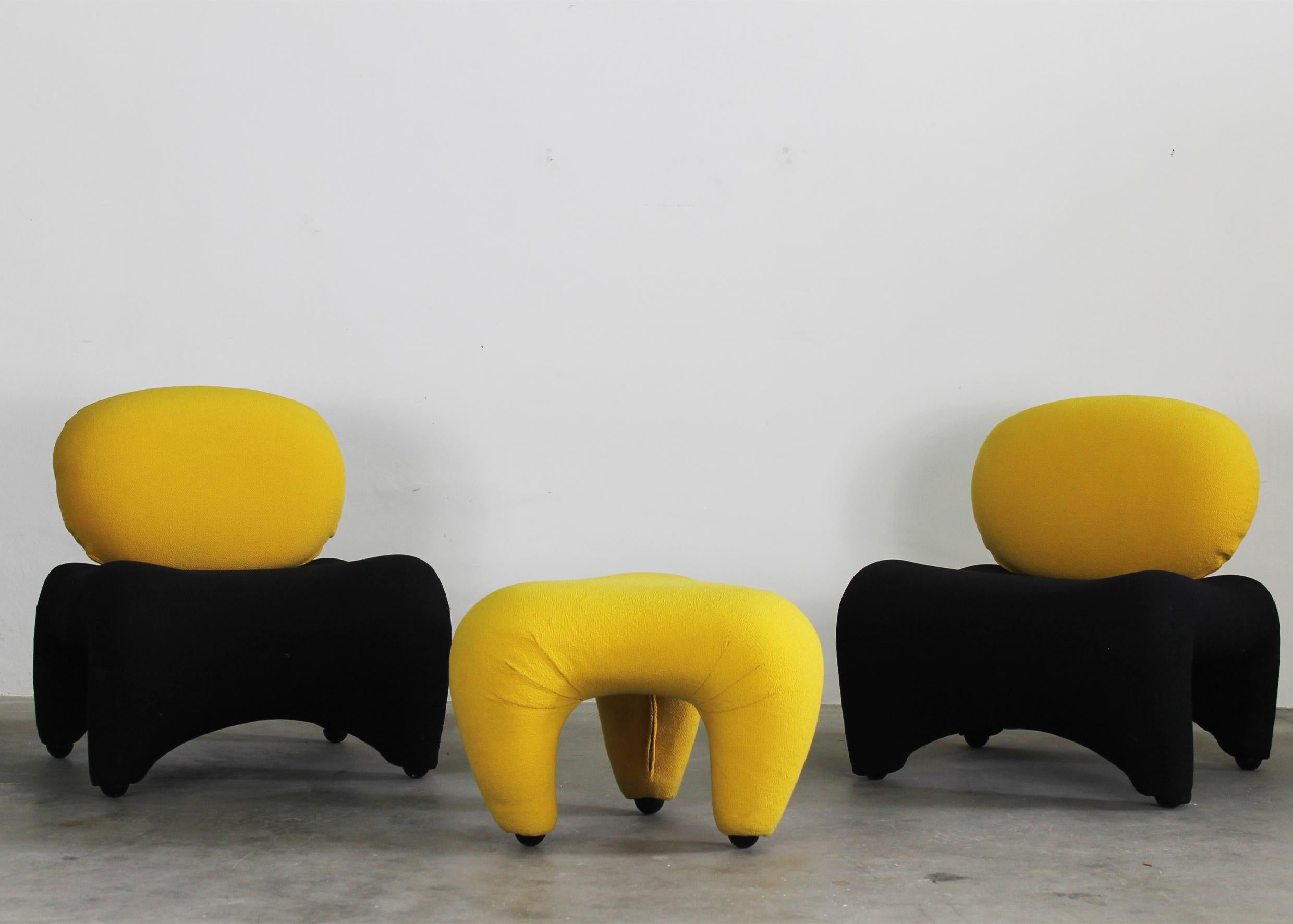 Postmoderne Ensemble salon Anna & Carlo Bartoli par Rossi di Albizzate des années 1980 en vente